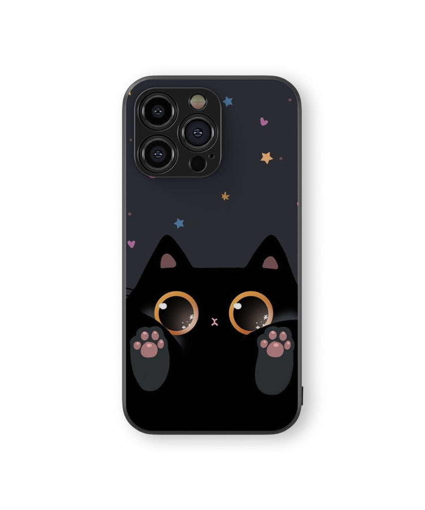 Black Foot Star Cat Hybrid Metal TPU Case