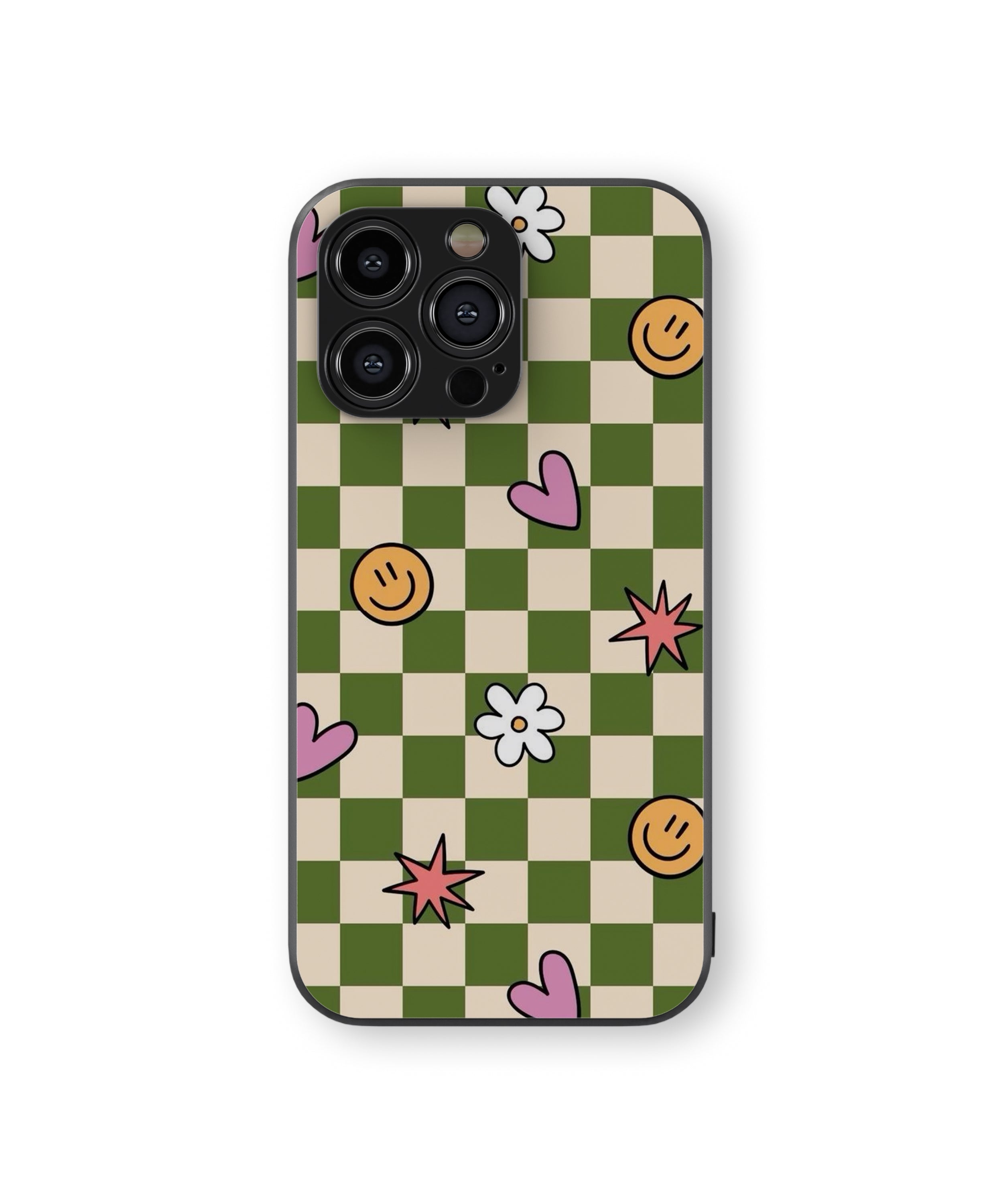 Star Smile Flower Hybrid Metal TPU Case