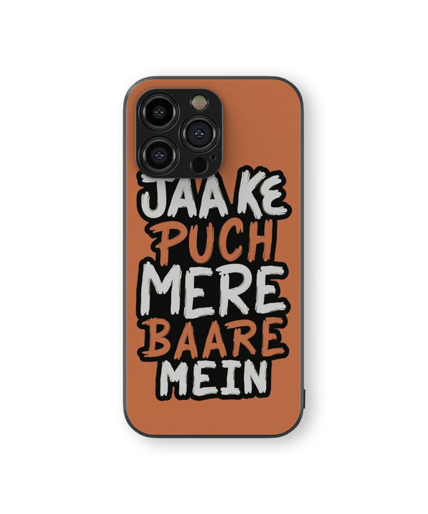 JAAKE PUCH MERE BAARE MEIN, Hybrid Metal TPU Case