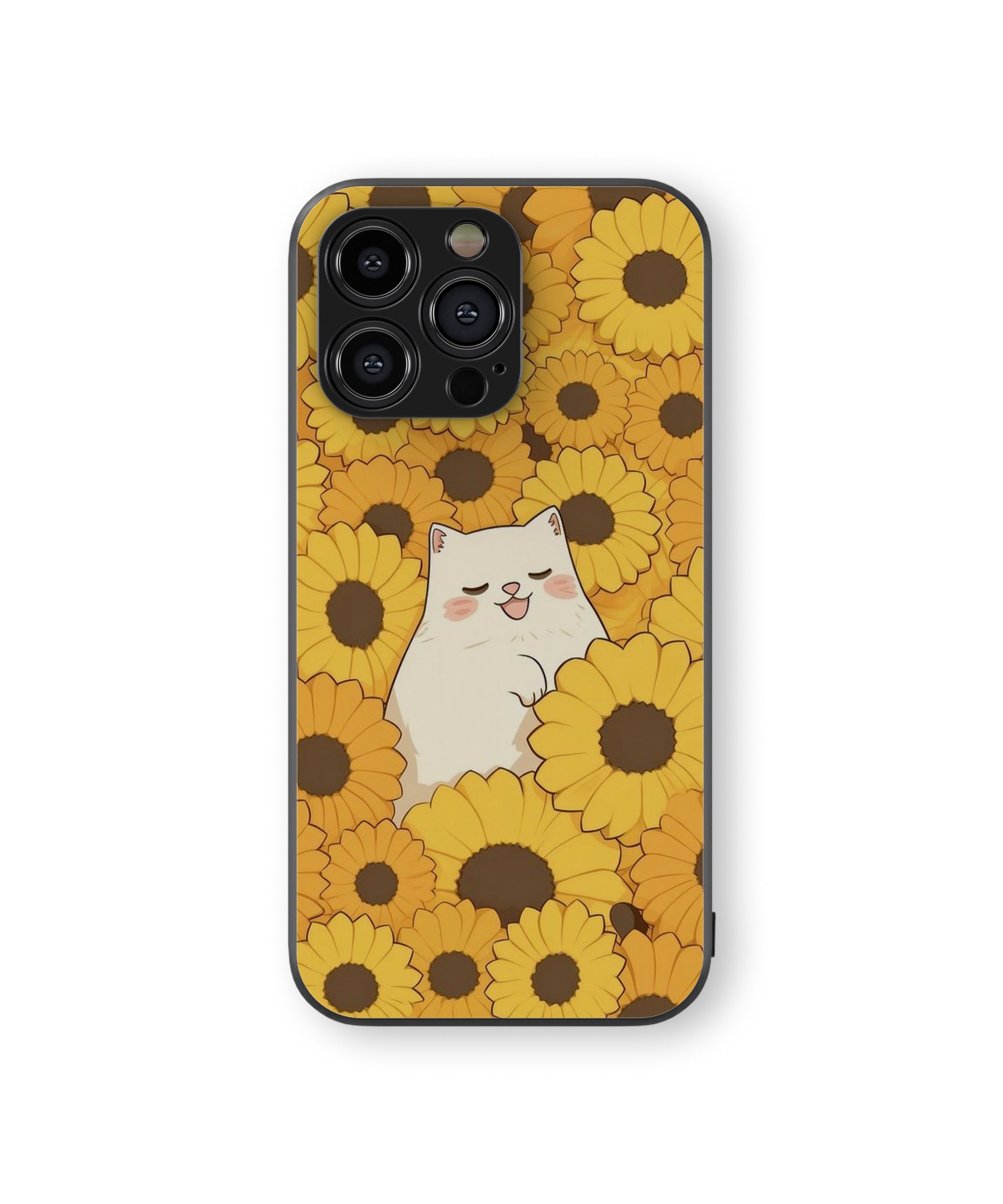 Cat In Flower Hybrid Metal TPU Case