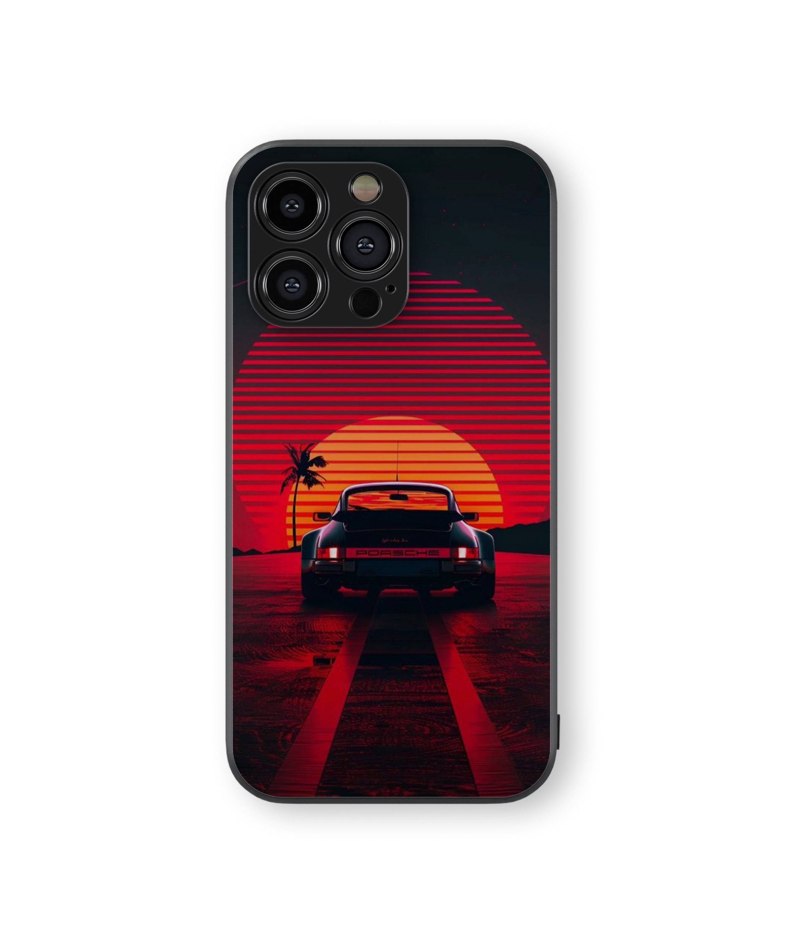 Porsche Sunset Hybrid Metal TPU Case