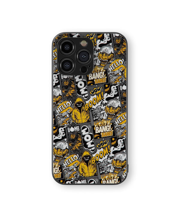 Hello Boom Bang Hybrid Metal TPU Case