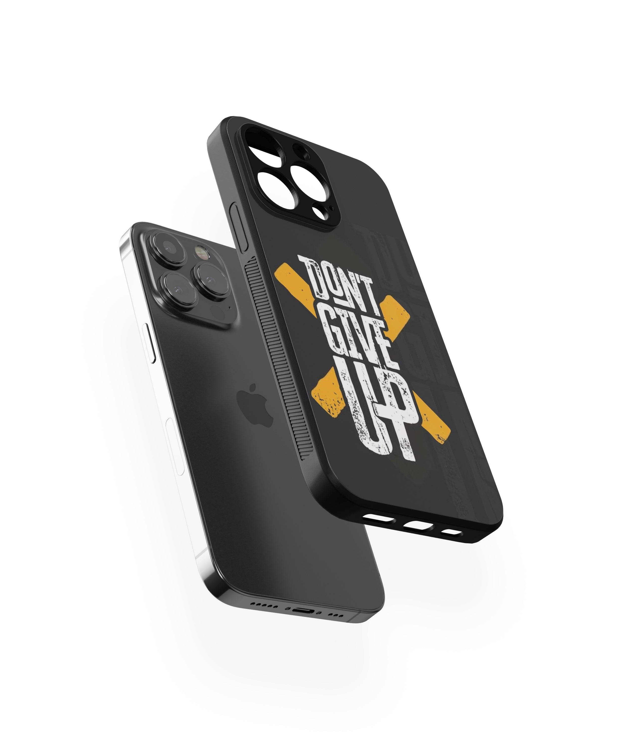 Don't Give up Hybrid Metal TPU Case