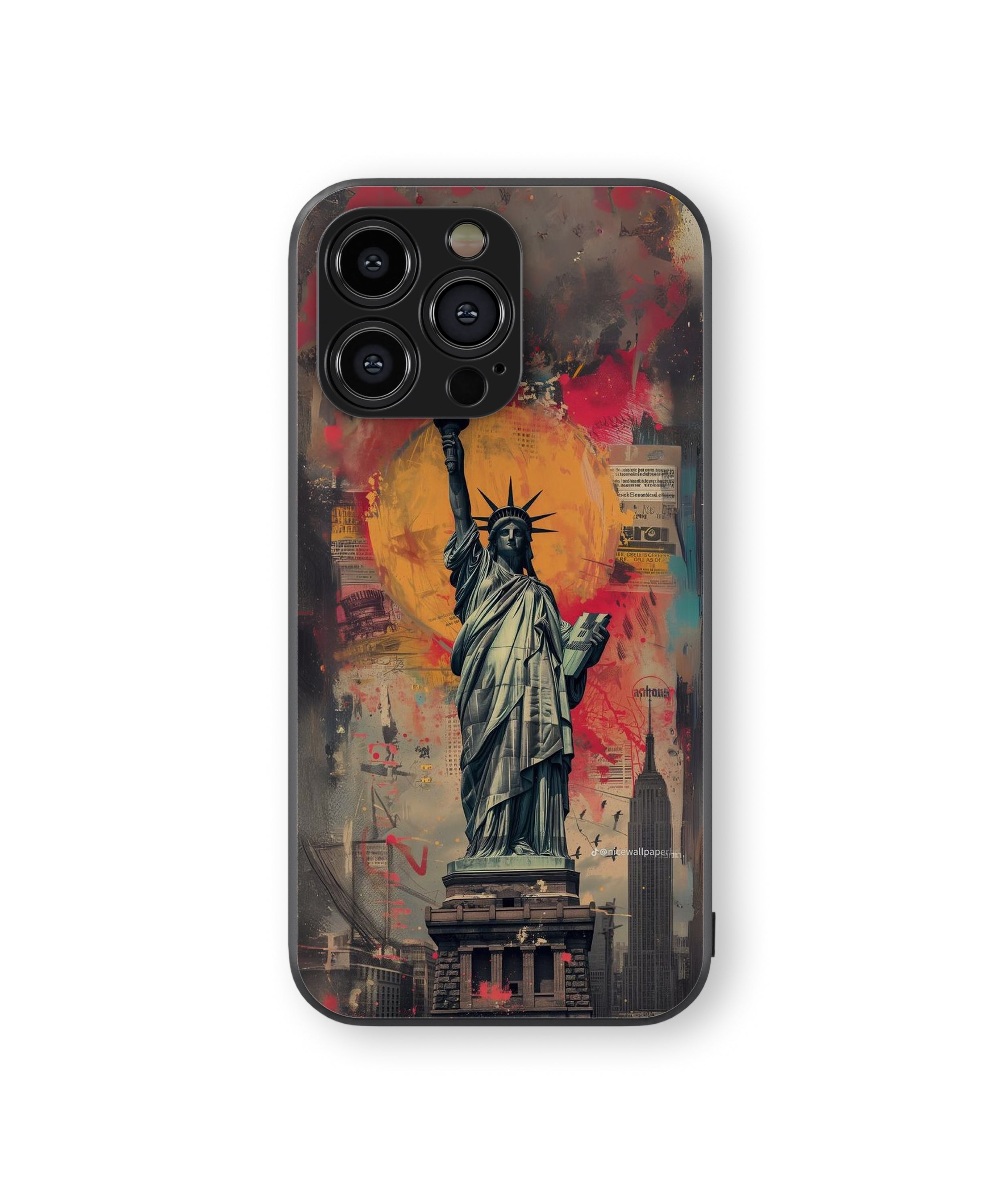 Statue Of Liberty Hybrid Metal TPU Case