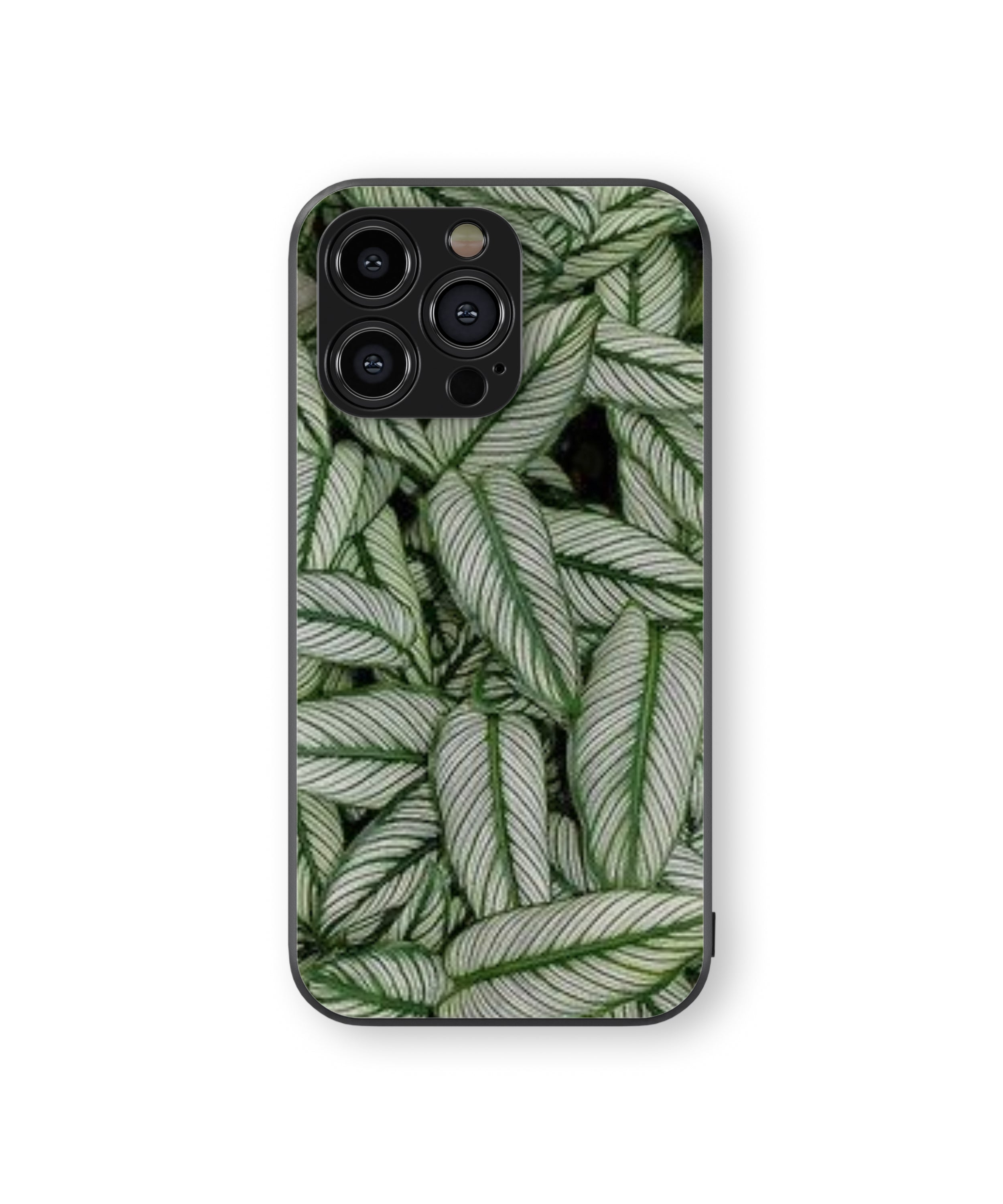 Leaf Pattern Hybrid Metal TPU Case