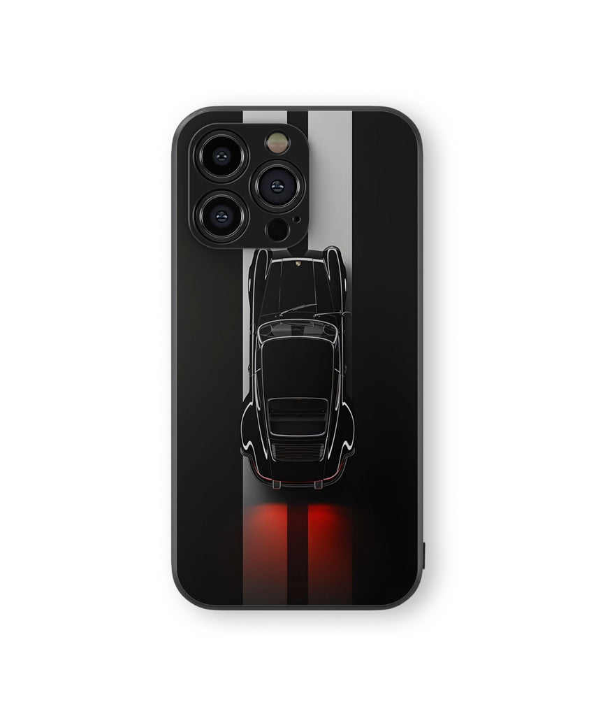 All Black Car Hybrid Metal TPU Case