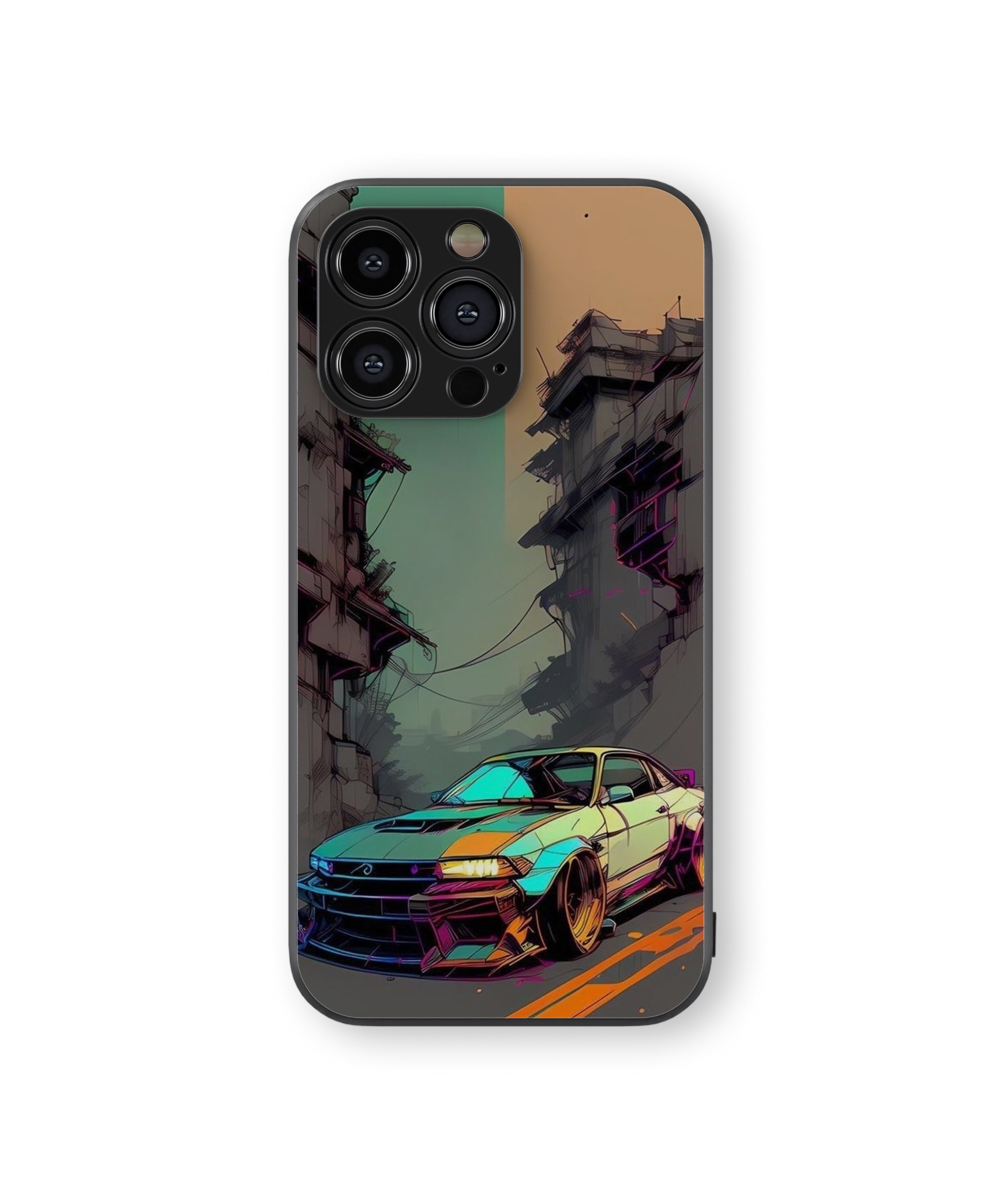 Racing Car Hybrid Metal TPU Case