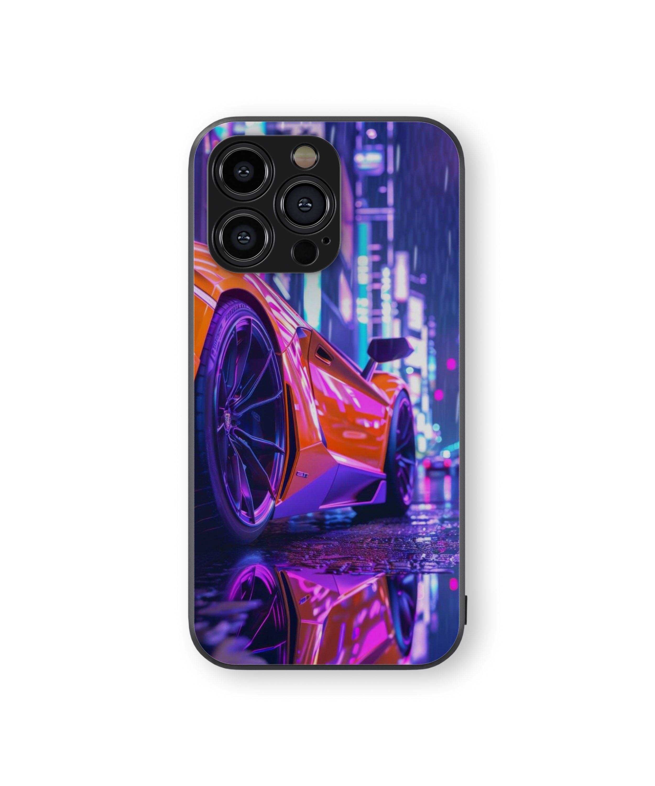 Neon Car Hybrid Metal TPU Case