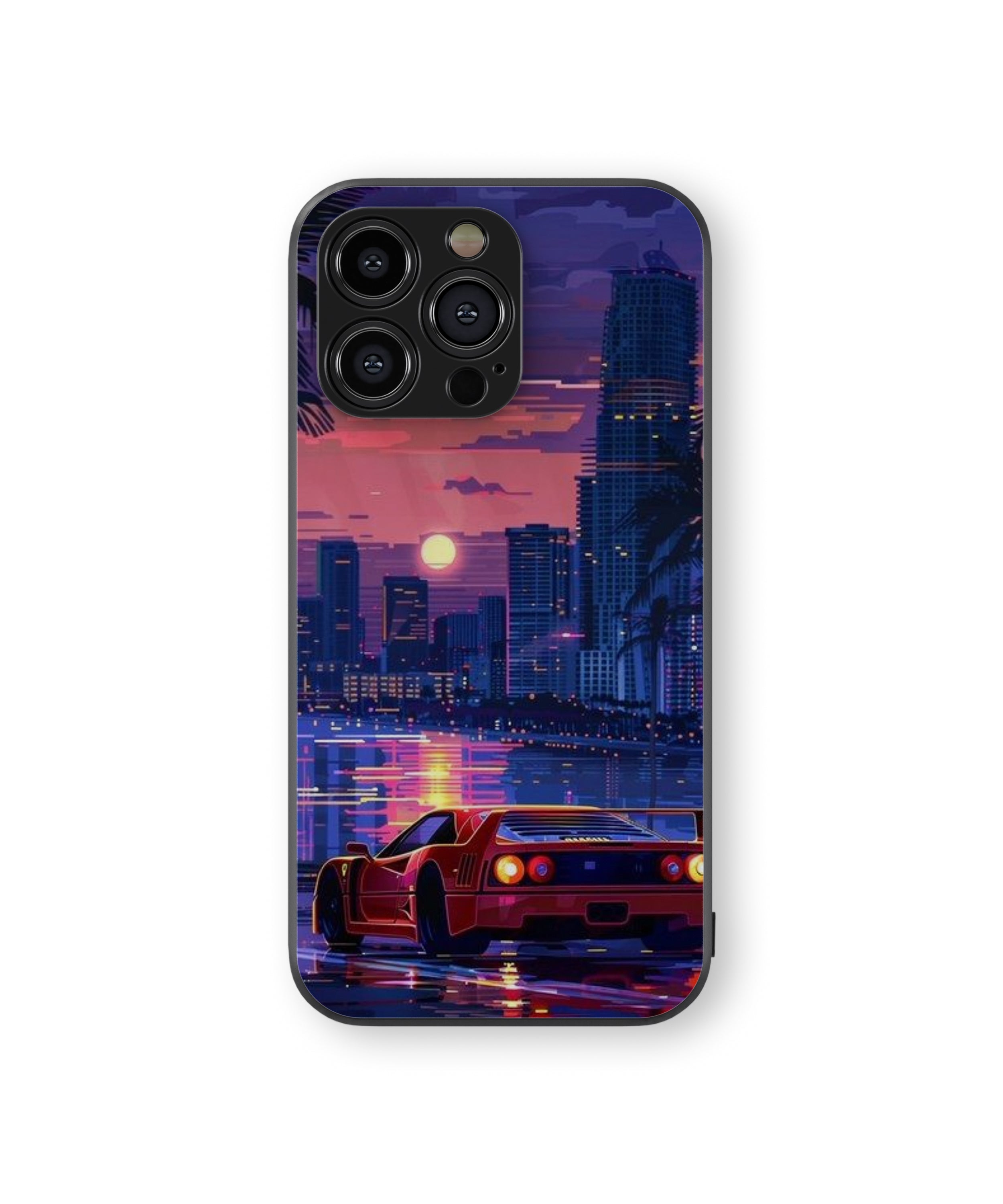 Red Car Suncity Hybrid Metal TPU Case