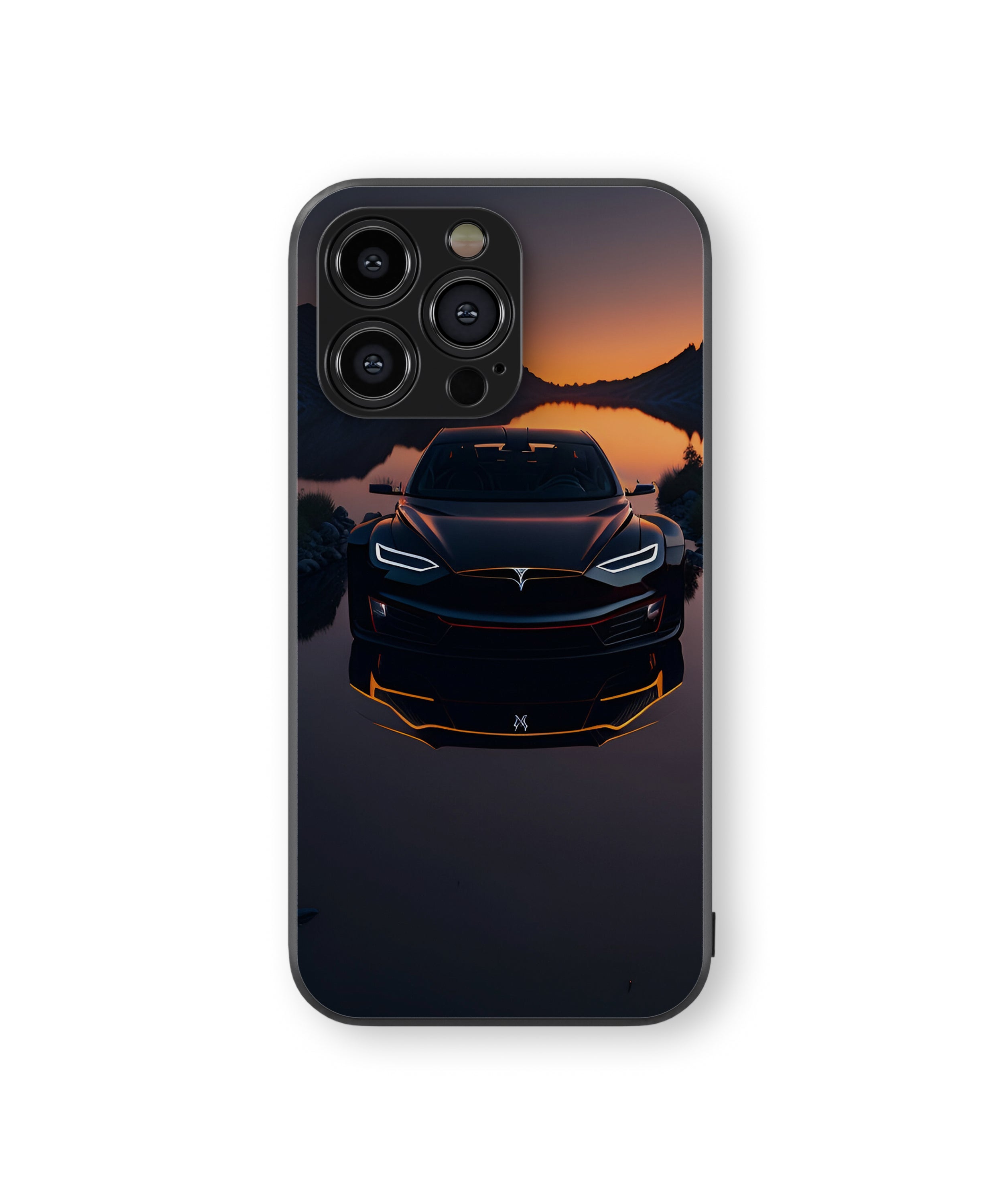 Neon Water Car Hybrid Metal TPU Case