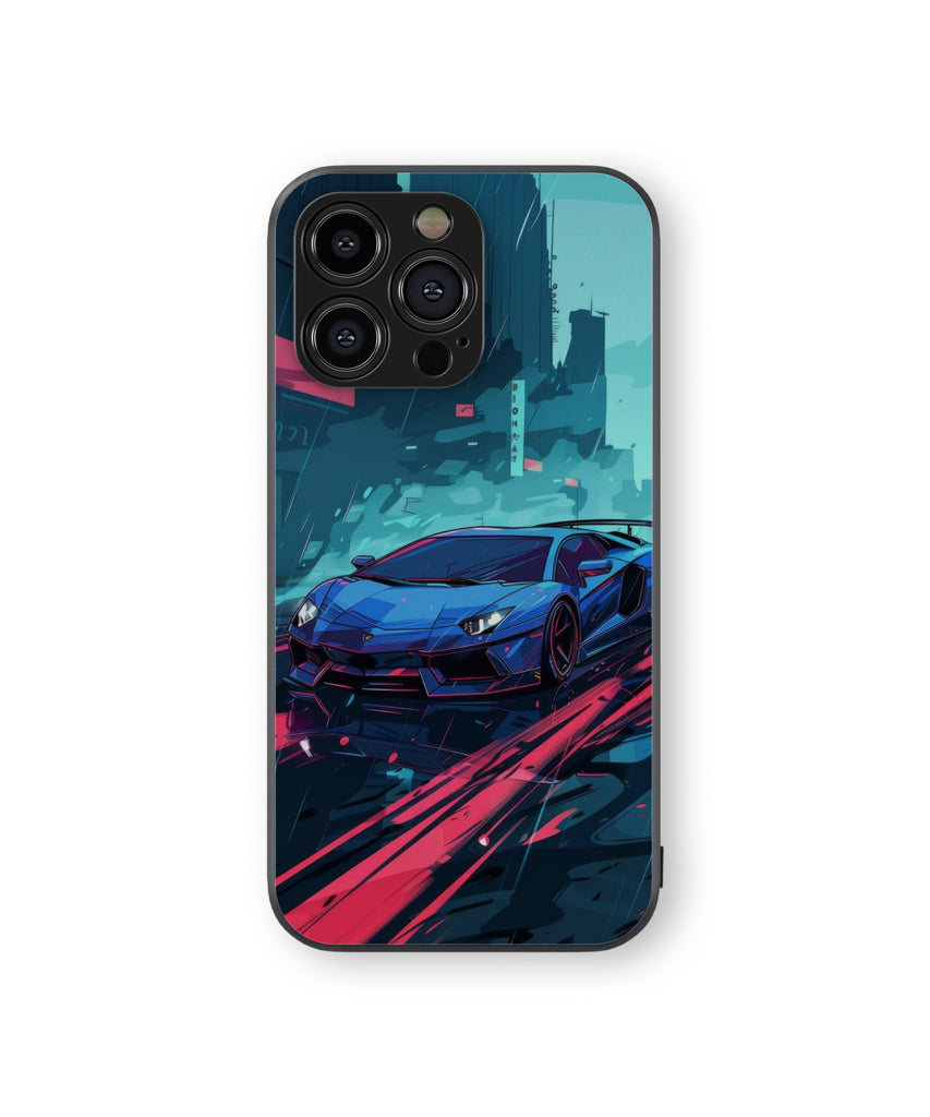 Blue Reflection Racing Car Hybrid Metal TPU Case