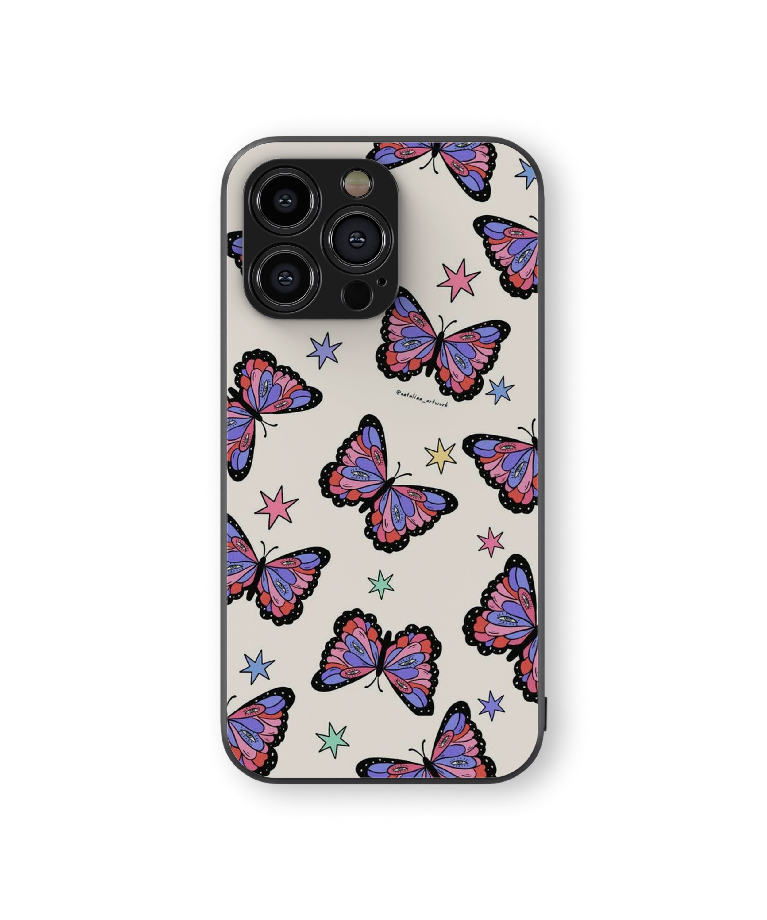 Butterfly & Star Hybrid Metal TPU Case