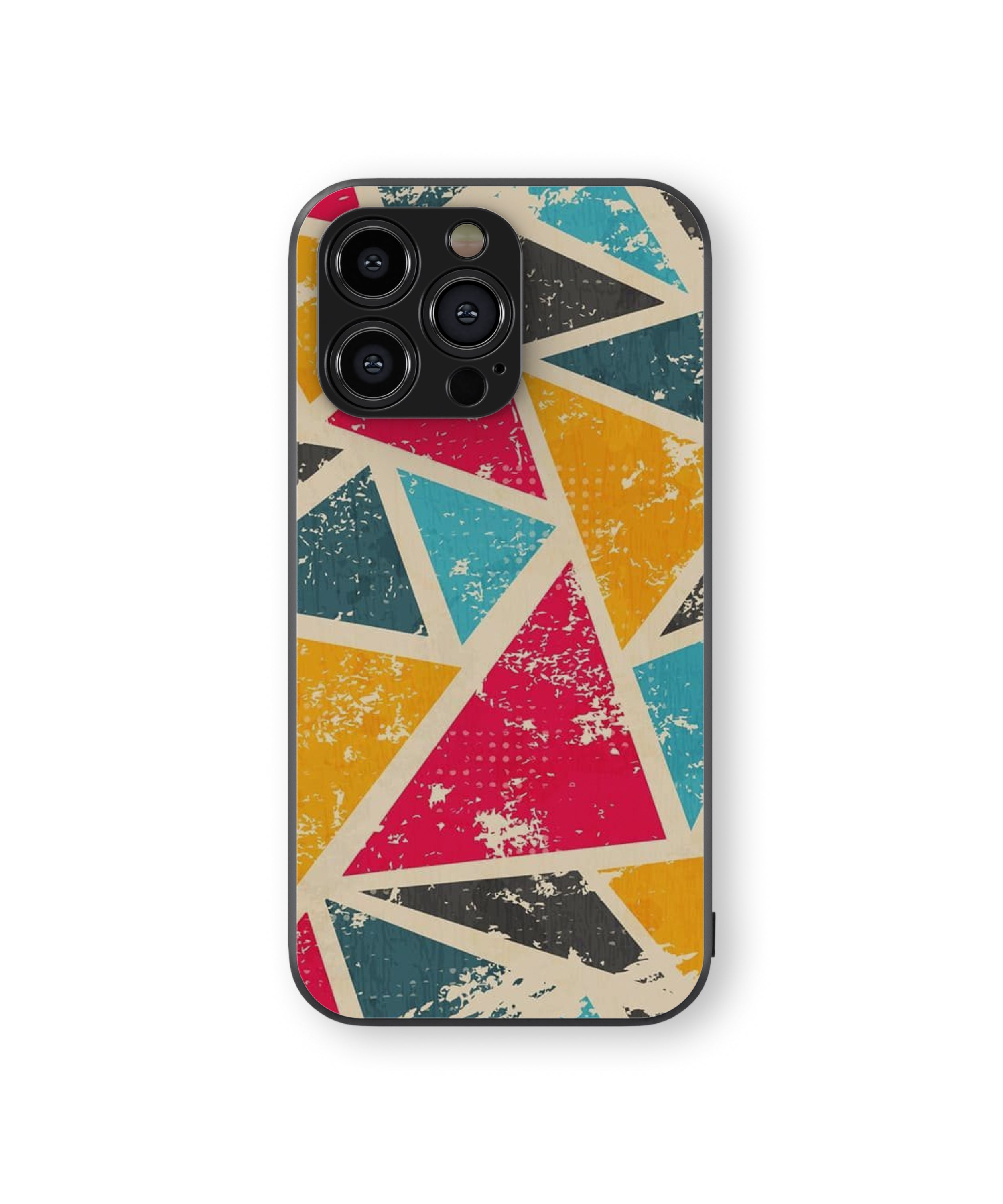 Triangles Pattern Hybrid Metal TPU Case