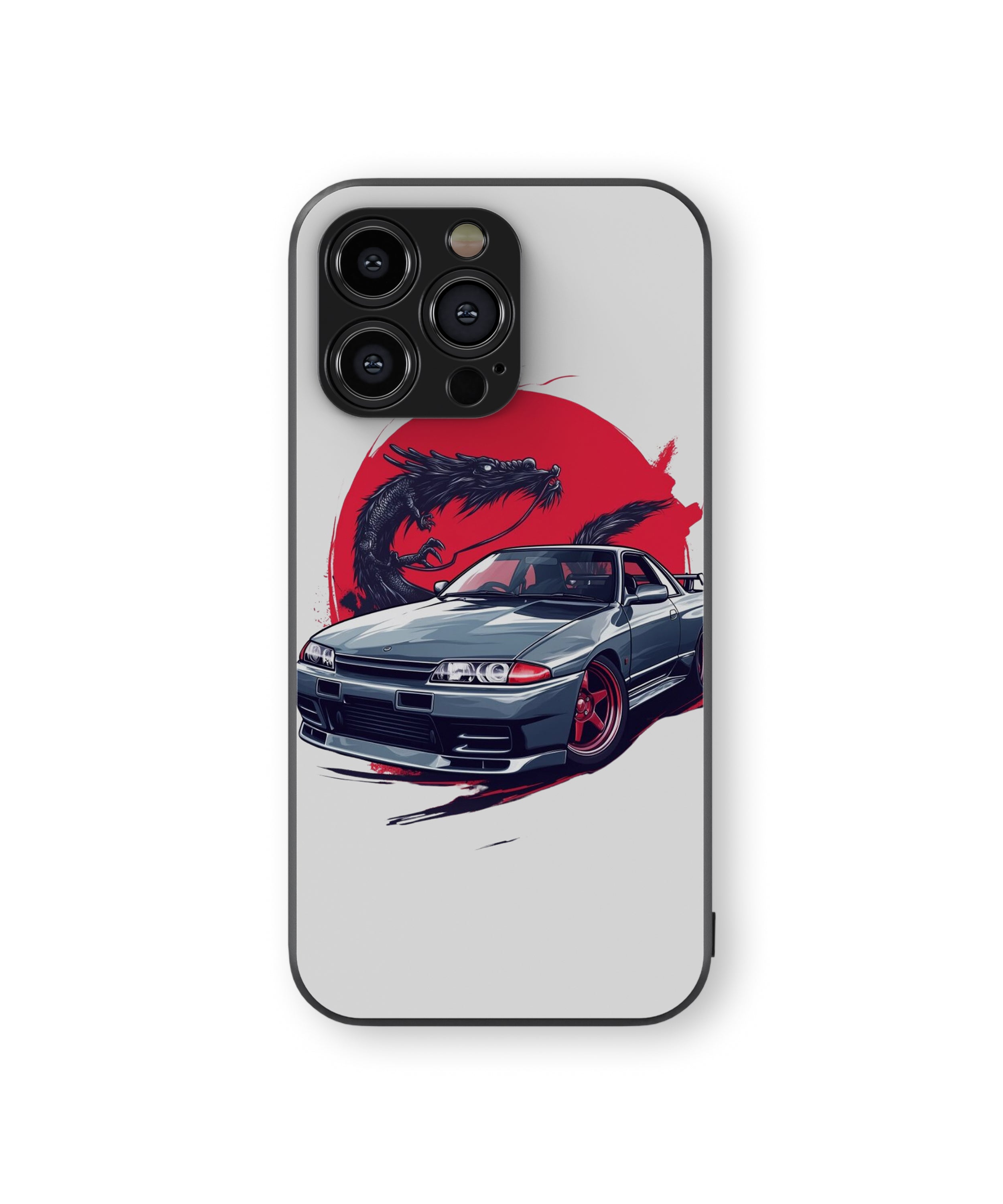 Dragon Gray Car Hybrid Metal TPU Case