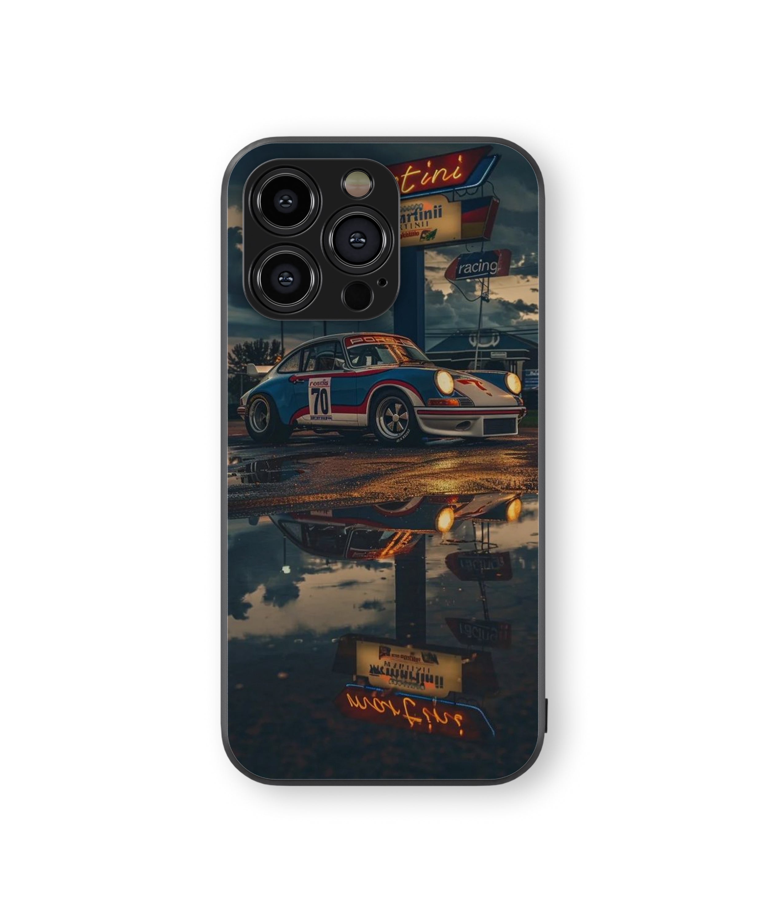 70 Racing Car Hybrid Metal TPU Case