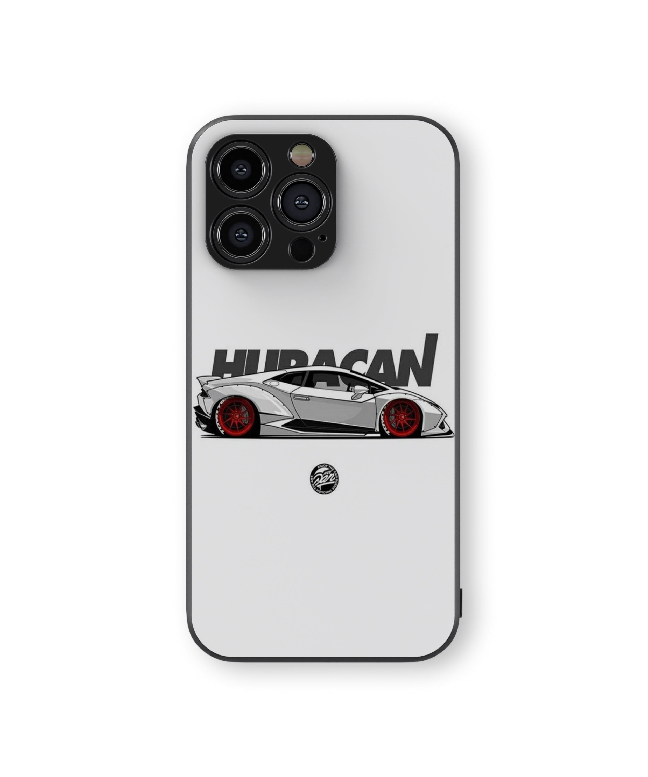 HURACAN RED TYRE Hybrid Metal TPU Case