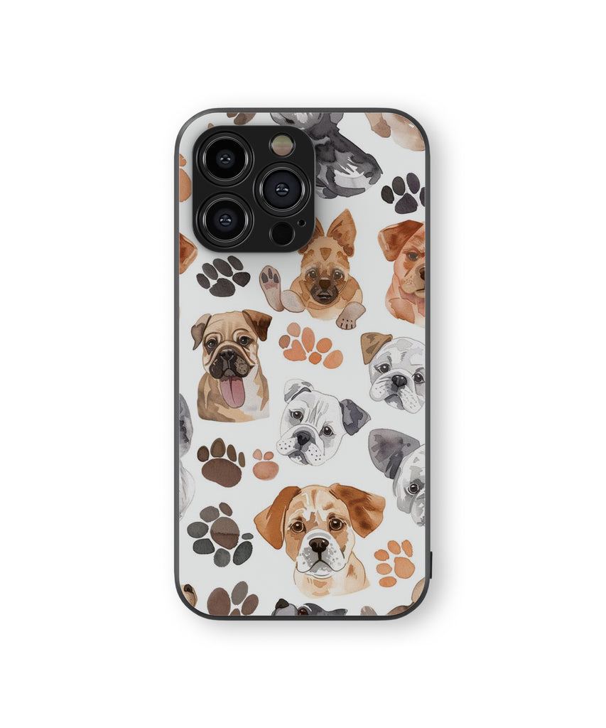 Yellow & White Dog Hybrid Metal TPU Case