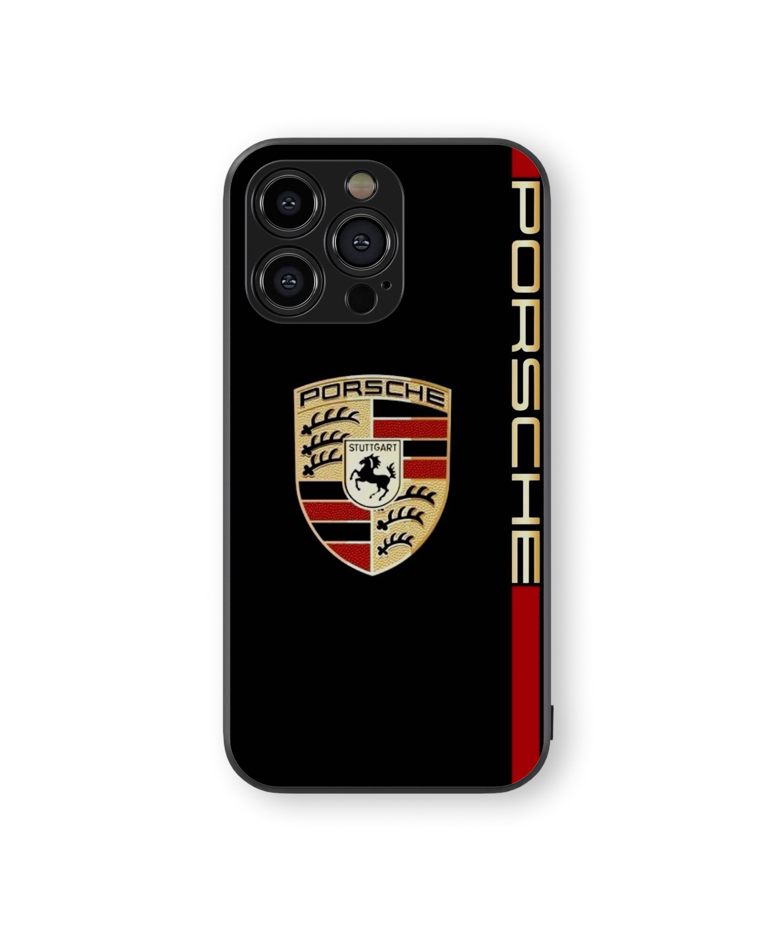 PORSCHE LOGO Hybrid Metal TPU Case