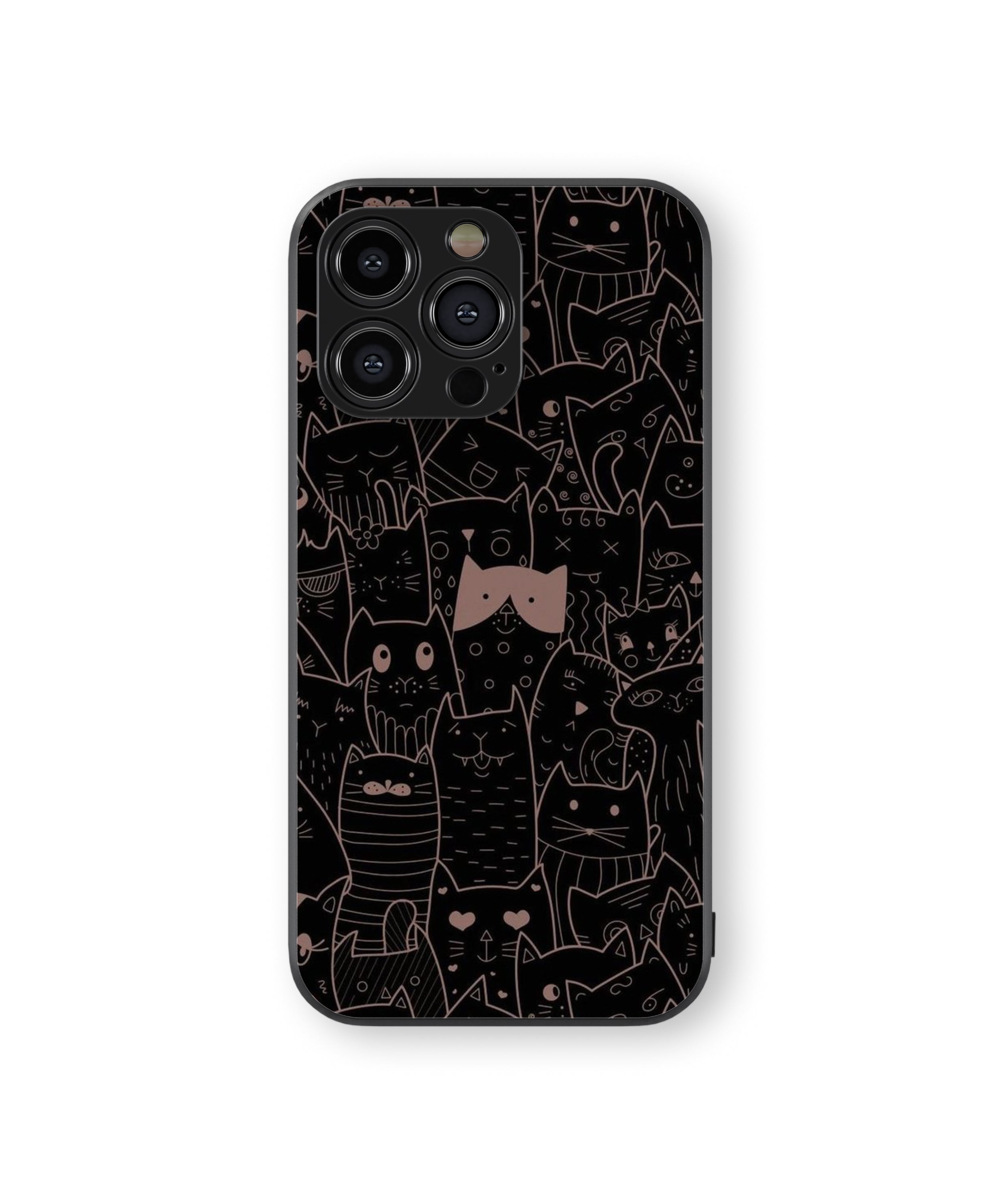 Pink Border Cat Hybrid Metal TPU Case