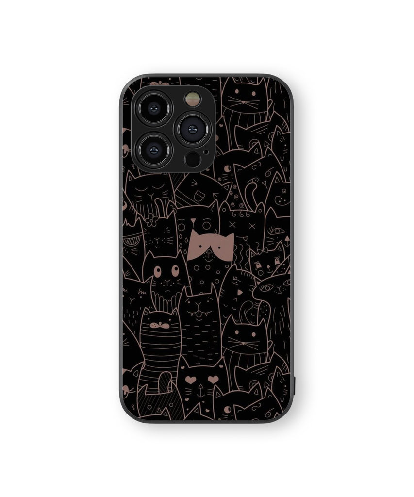 Pink Border Cat Hybrid Metal TPU Case