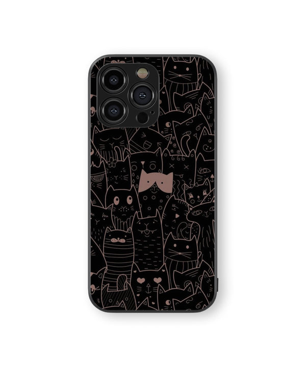 Pink Border Cat Hybrid Metal TPU Case