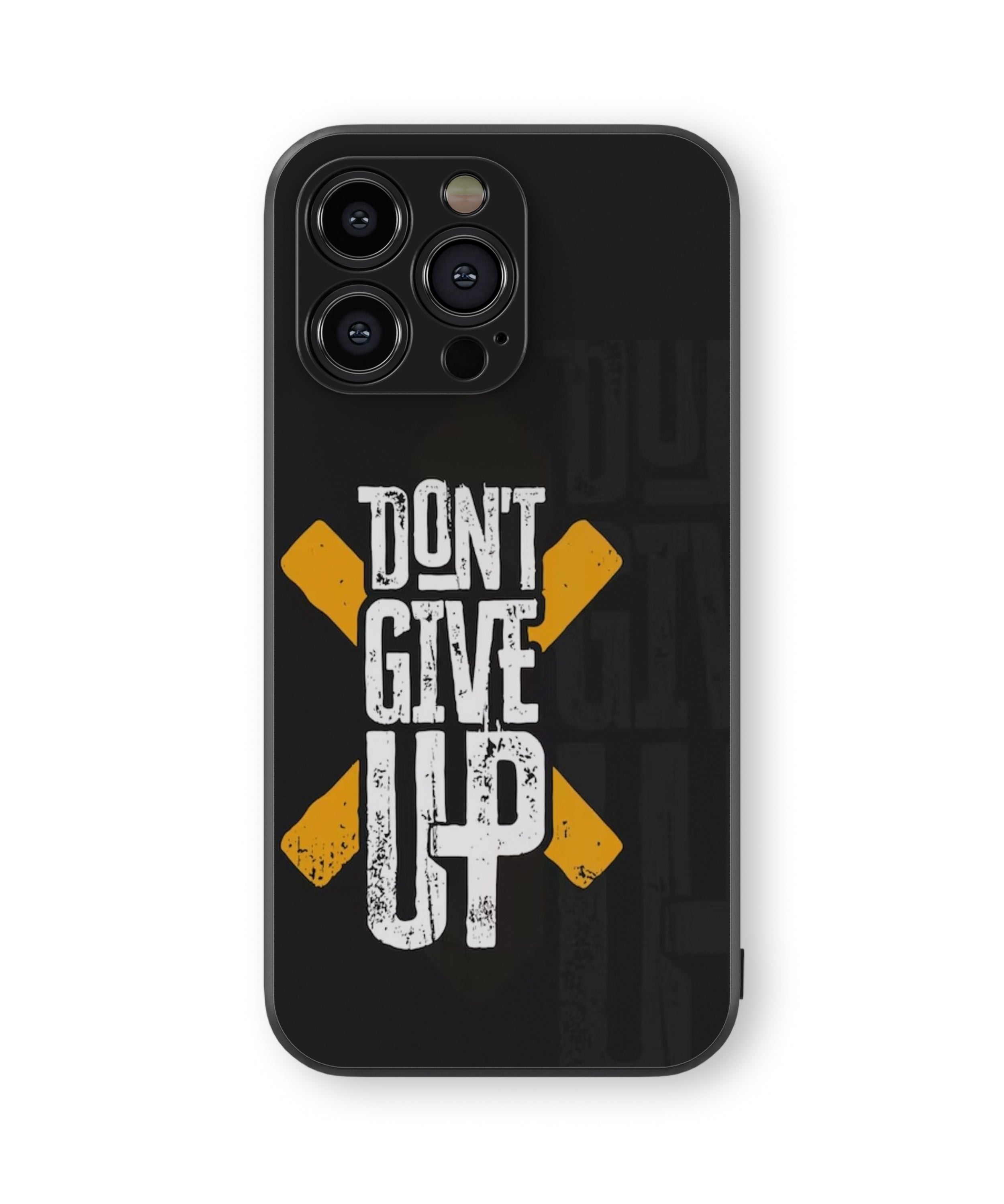 Don't Give up Hybrid Metal TPU Case