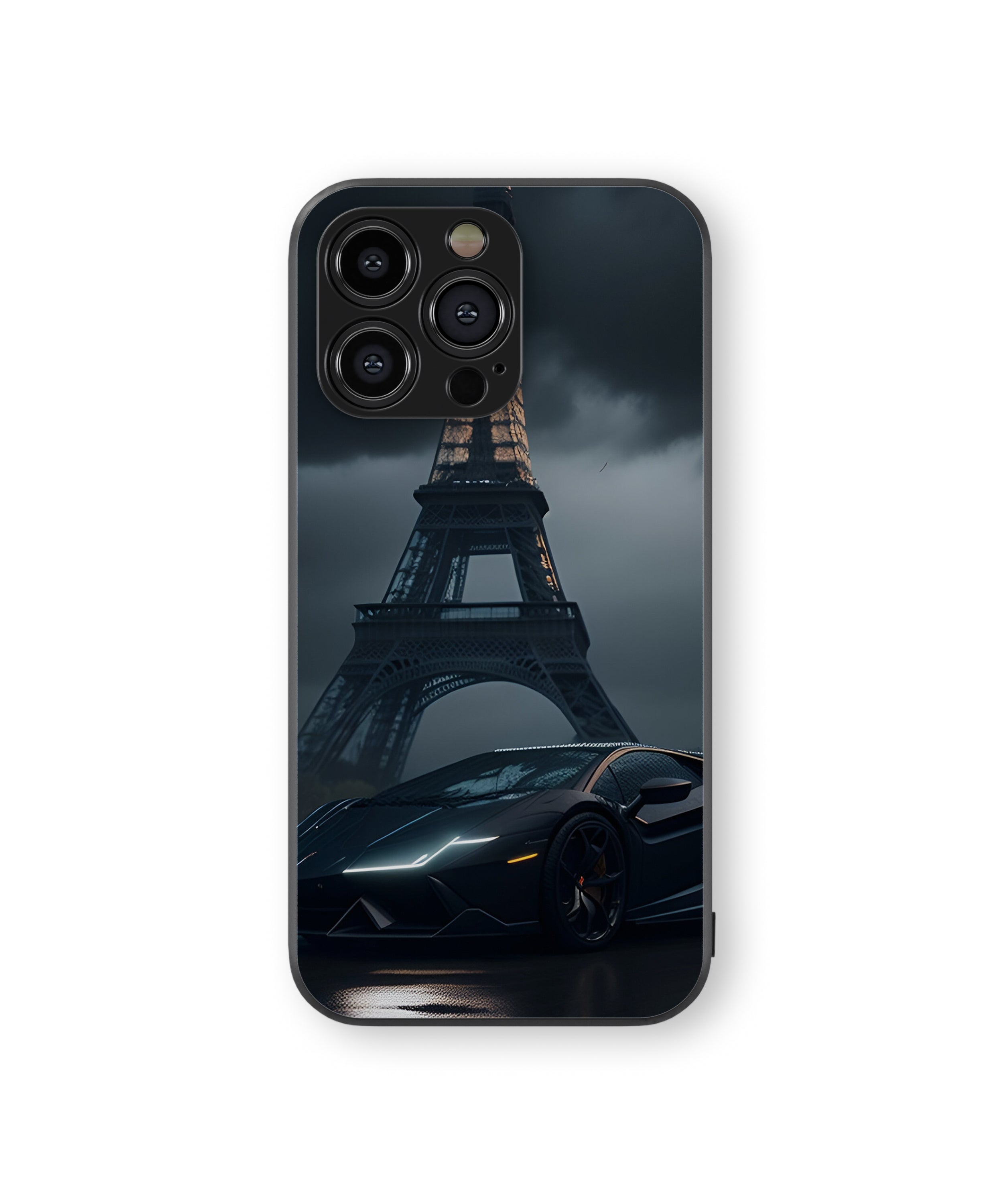 Eiffel Tower Lamborghini Hybrid Metal TPU Case