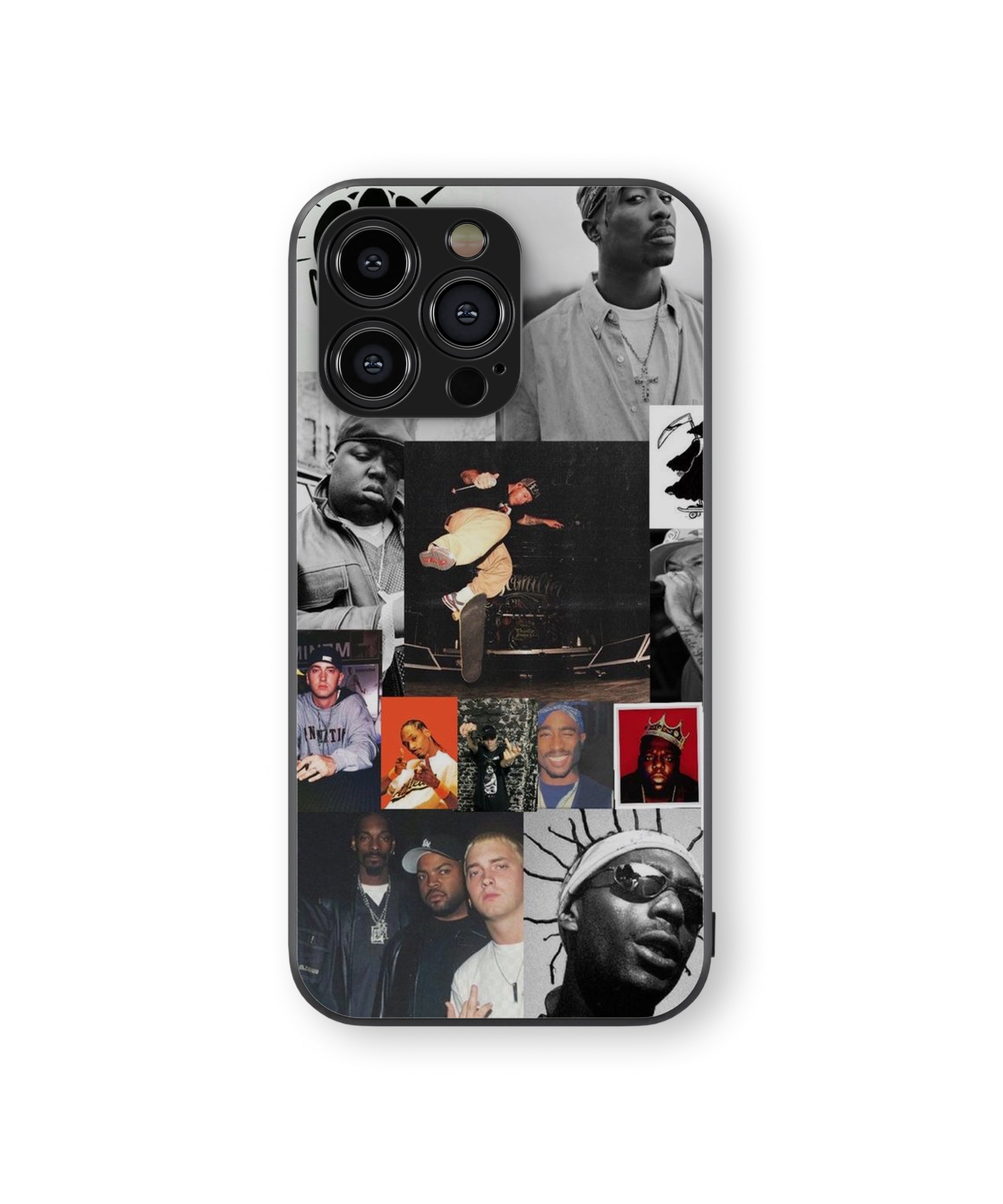 Black Hip Hop Hybrid Metal TPU Case