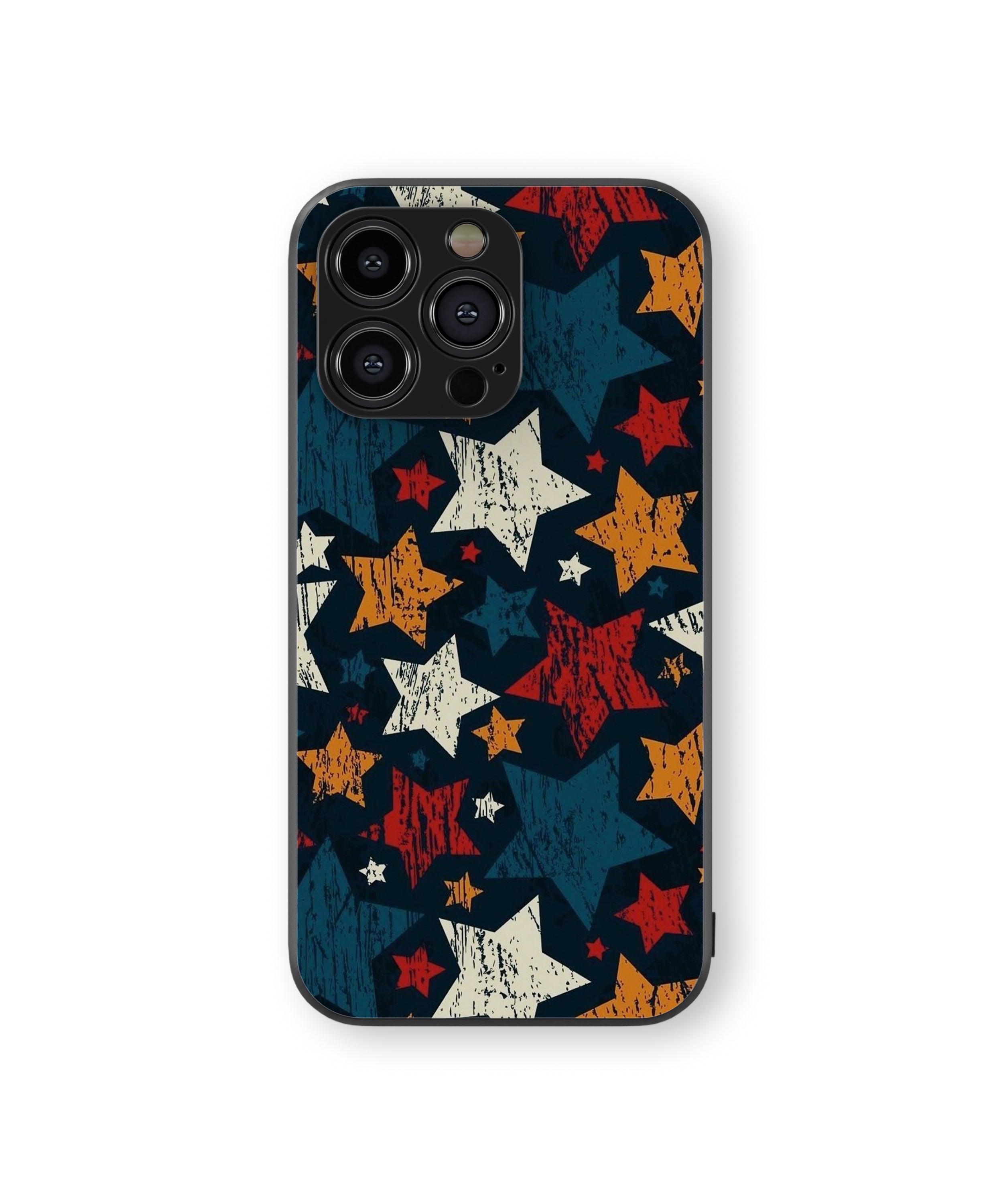 Dark Star Pattern Hybrid Metal TPU Case