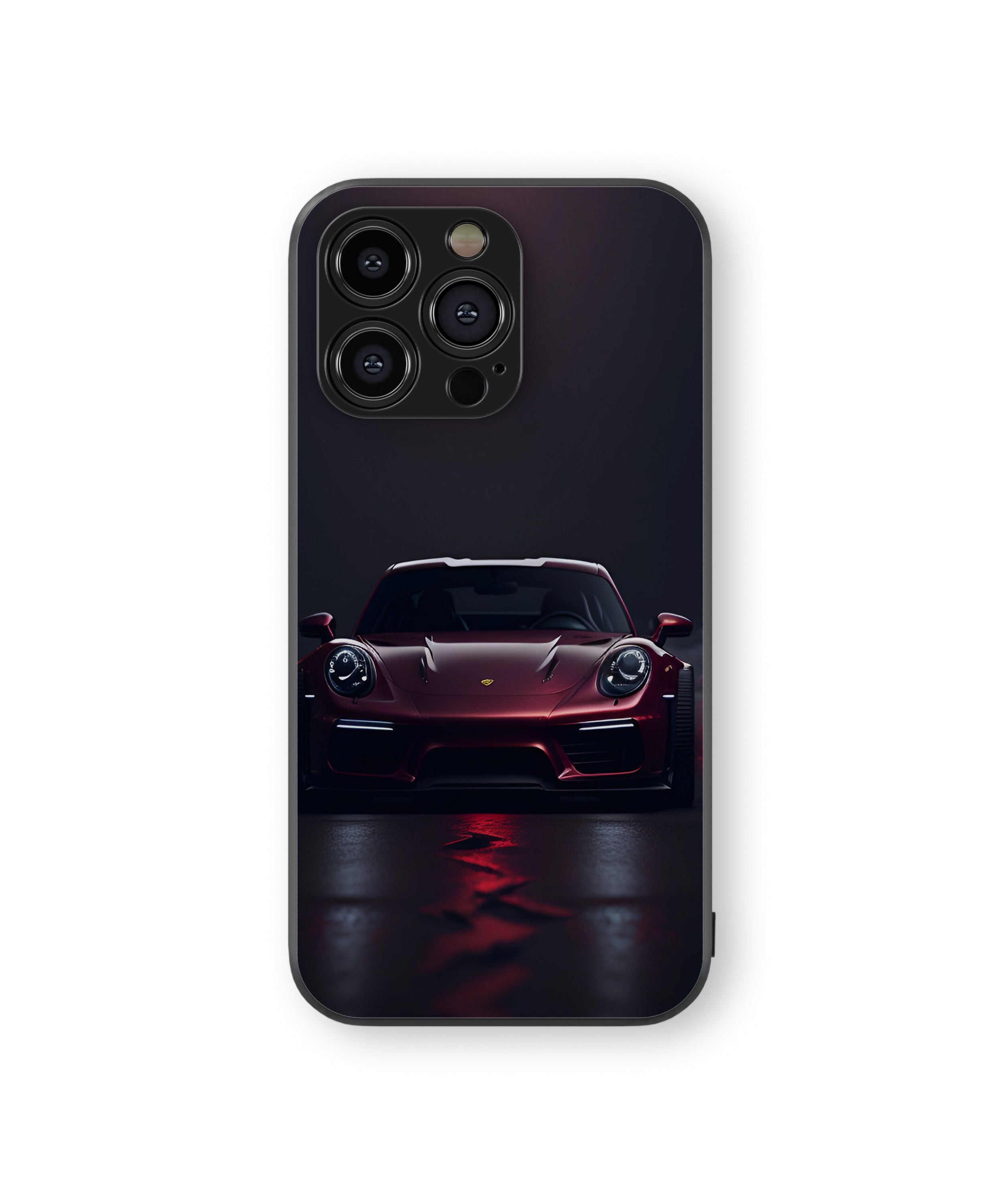 Porsche Red Hybrid Metal TPU Case