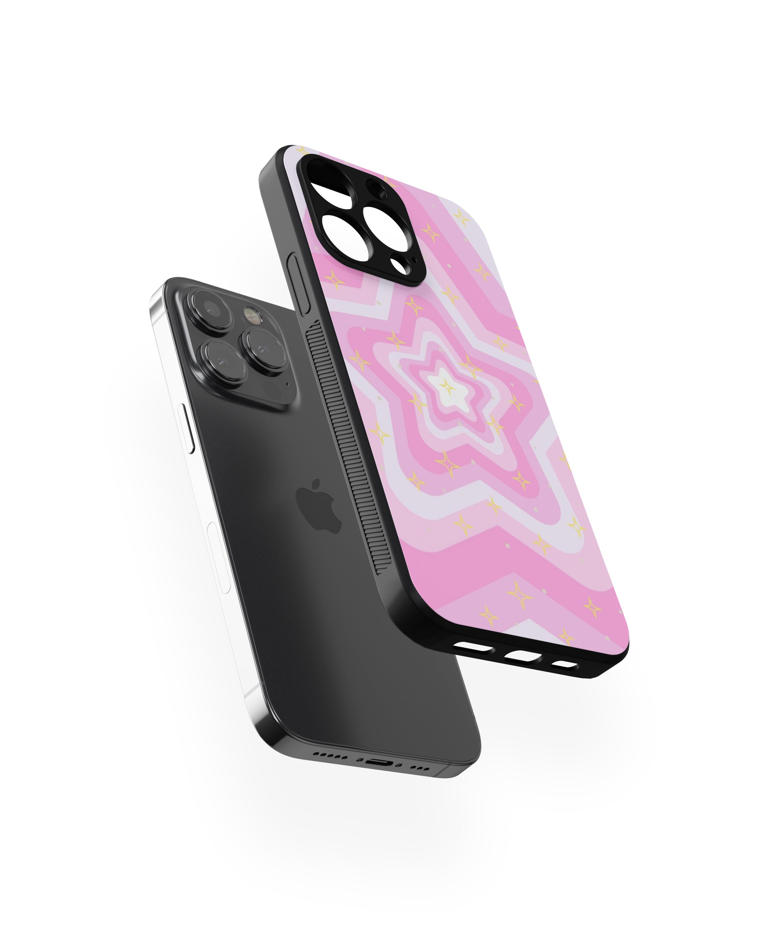 Pink Star Hybrid Metal TPU Case