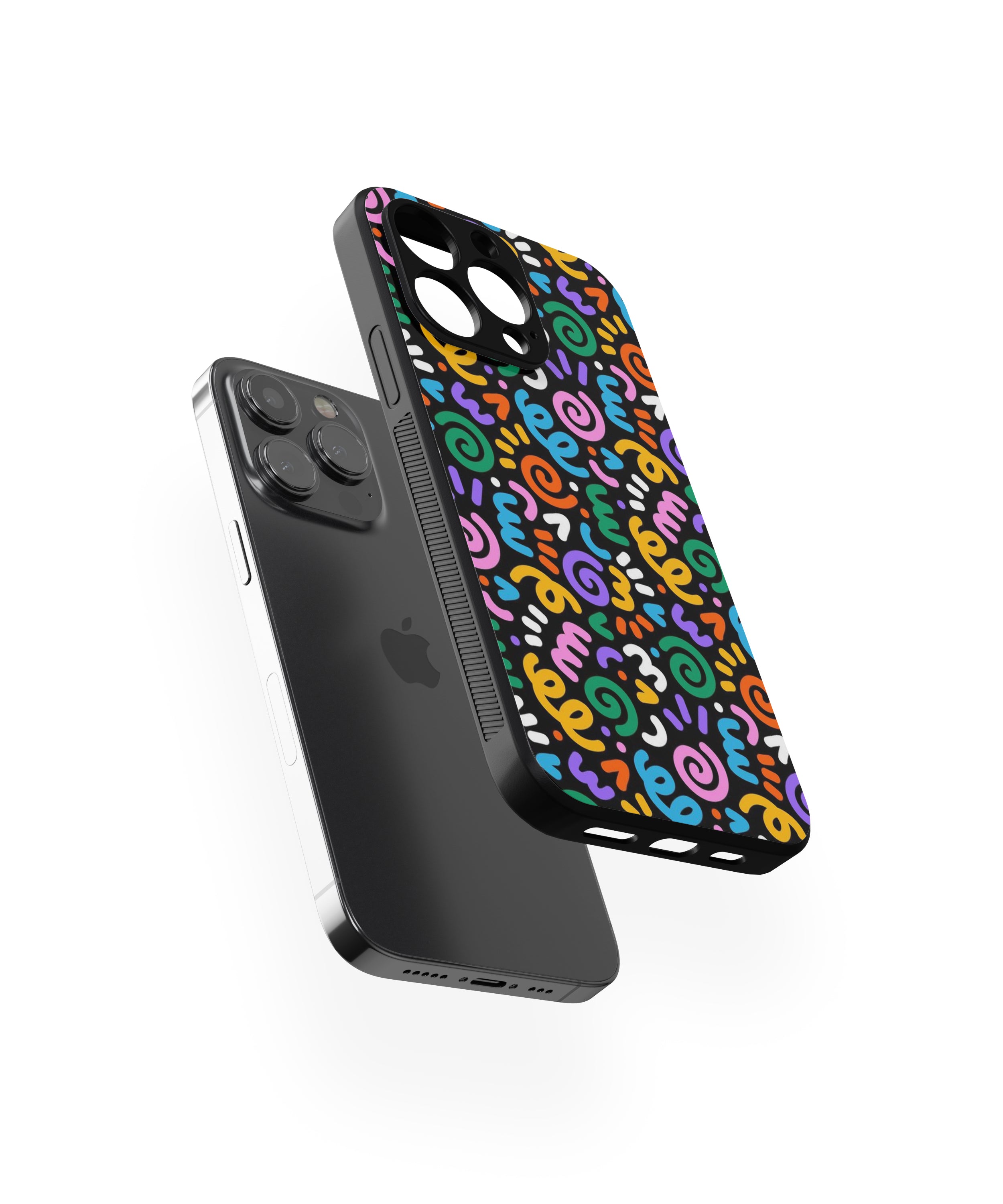 Colourful Pattern Hybrid Metal TPU Case