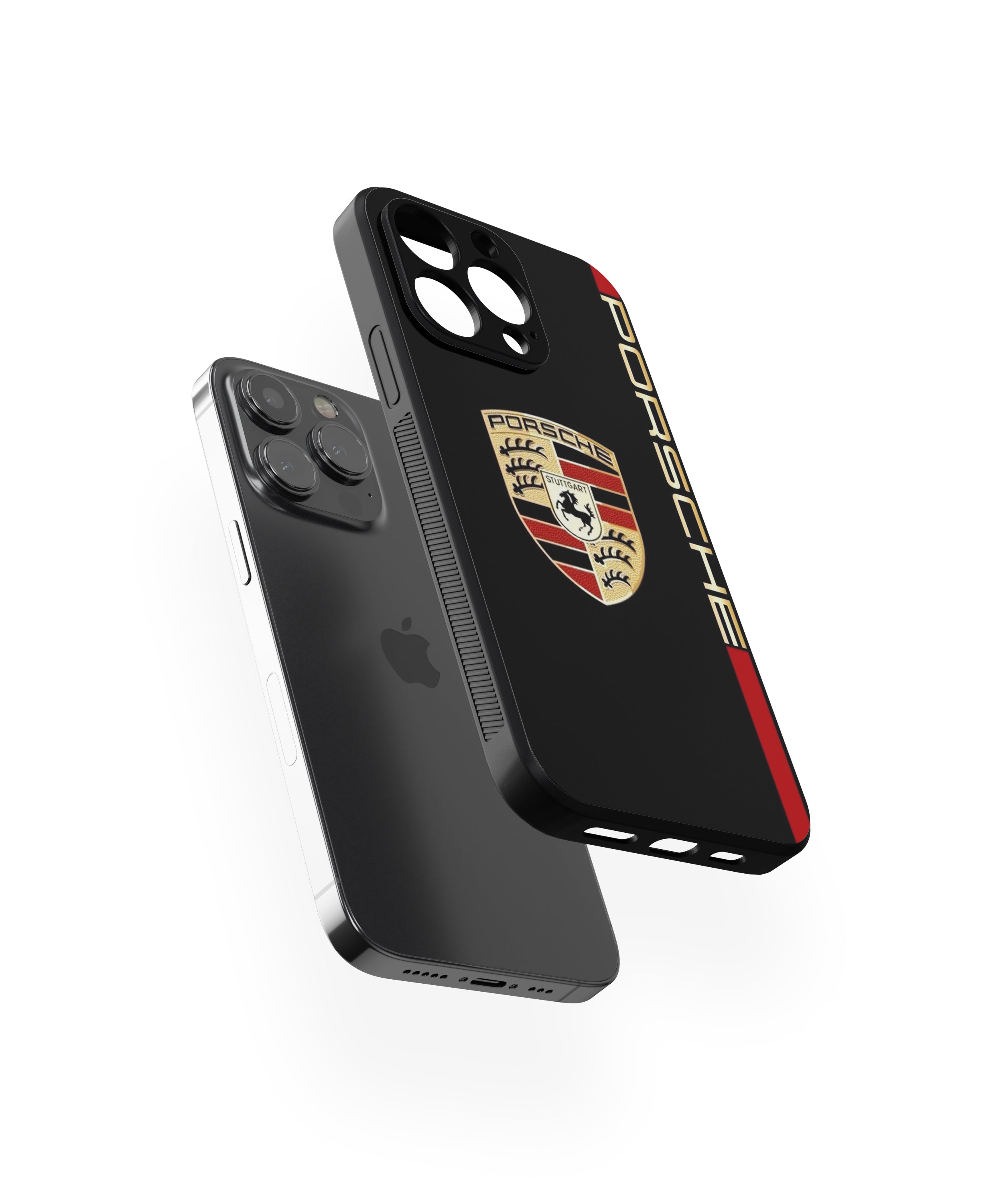 PORSCHE LOGO Hybrid Metal TPU Case