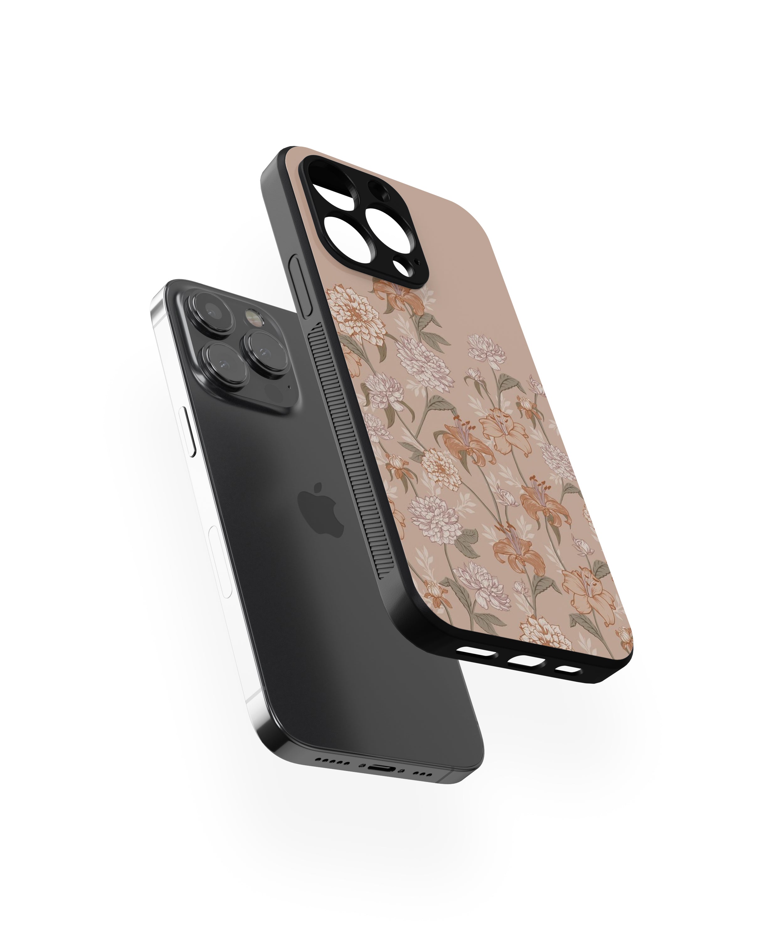 Floral Hybrid Metal TPU Case