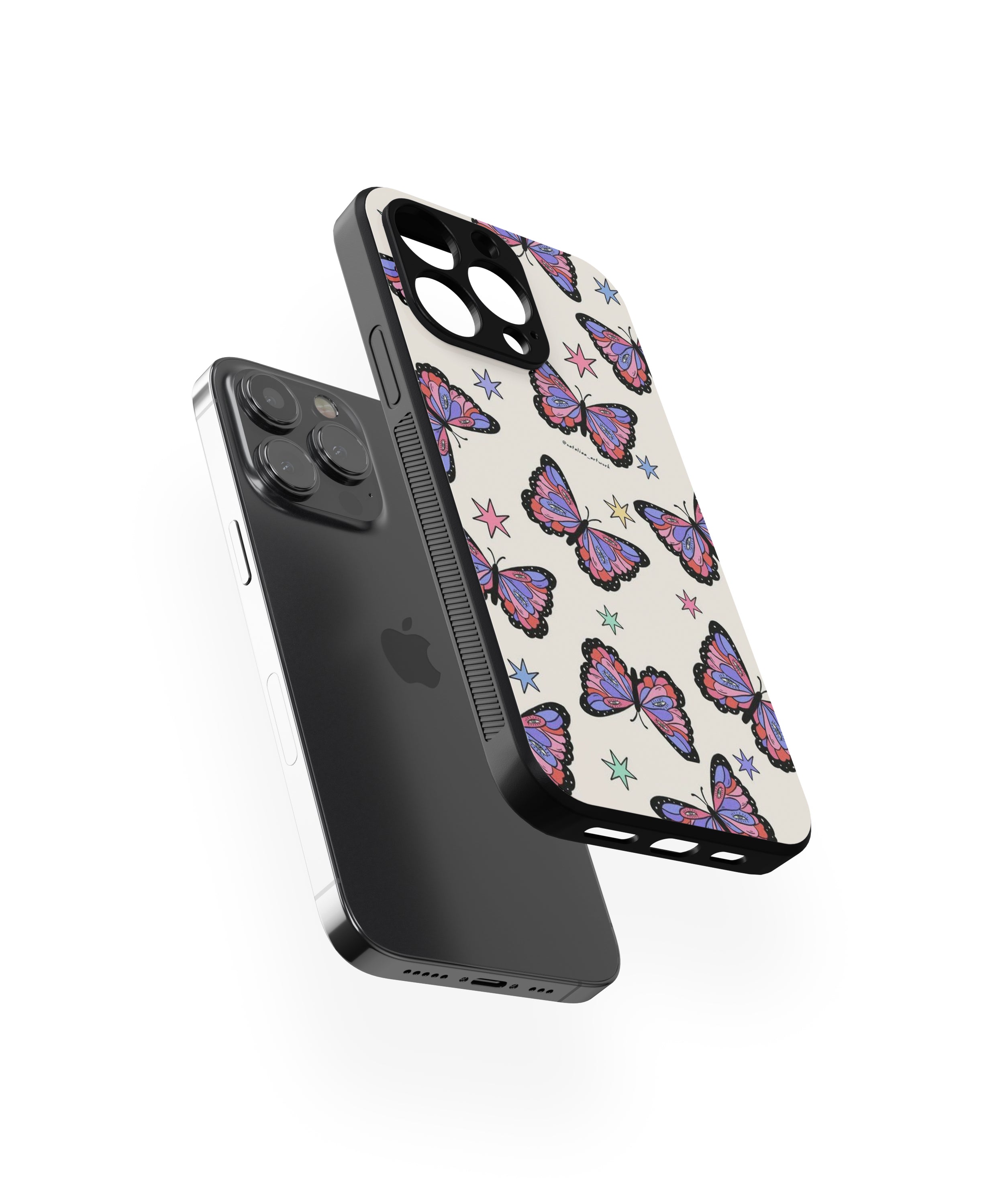 Butterfly & Star Hybrid Metal TPU Case