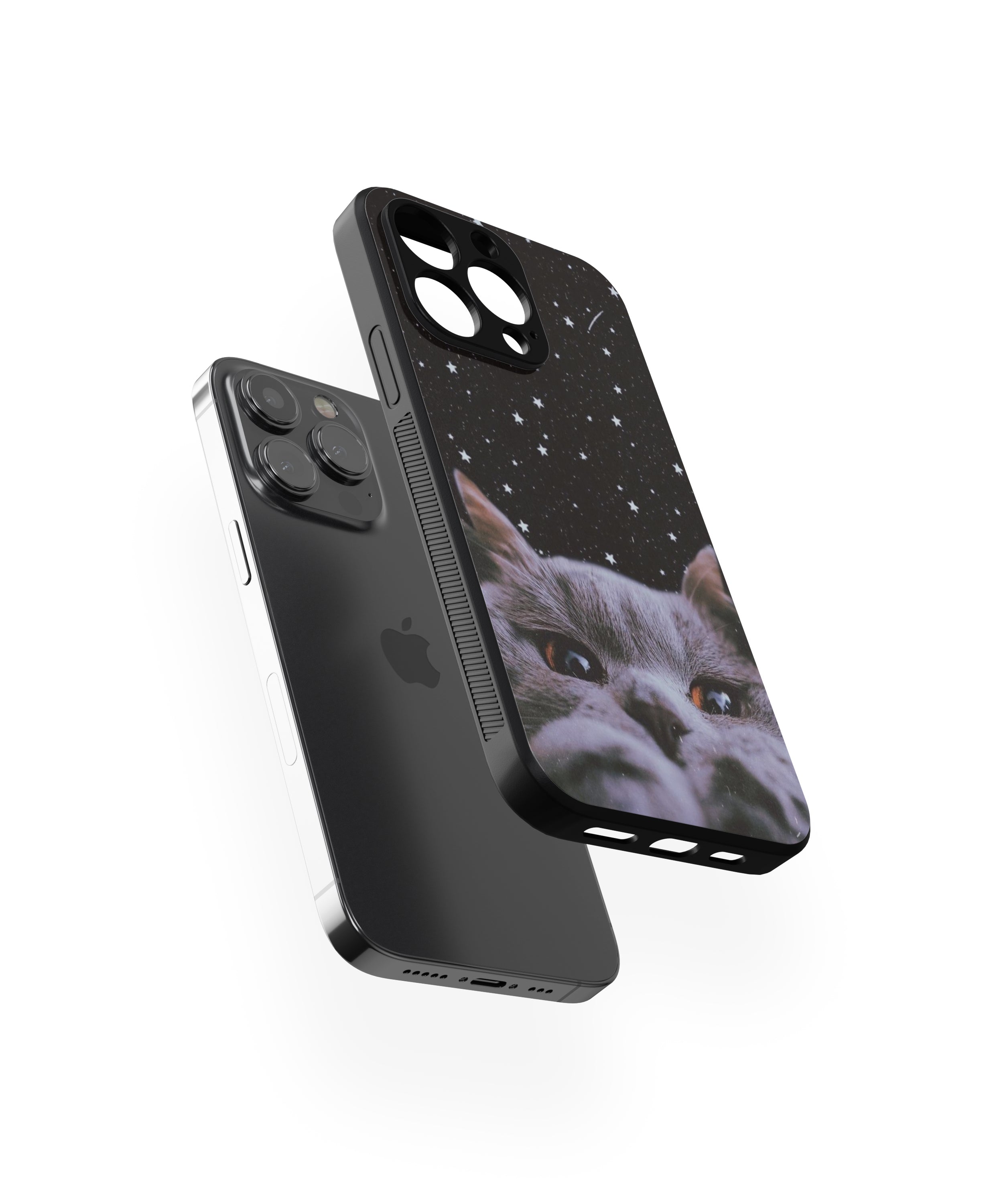 Star Night Cat Hybrid TPU Case