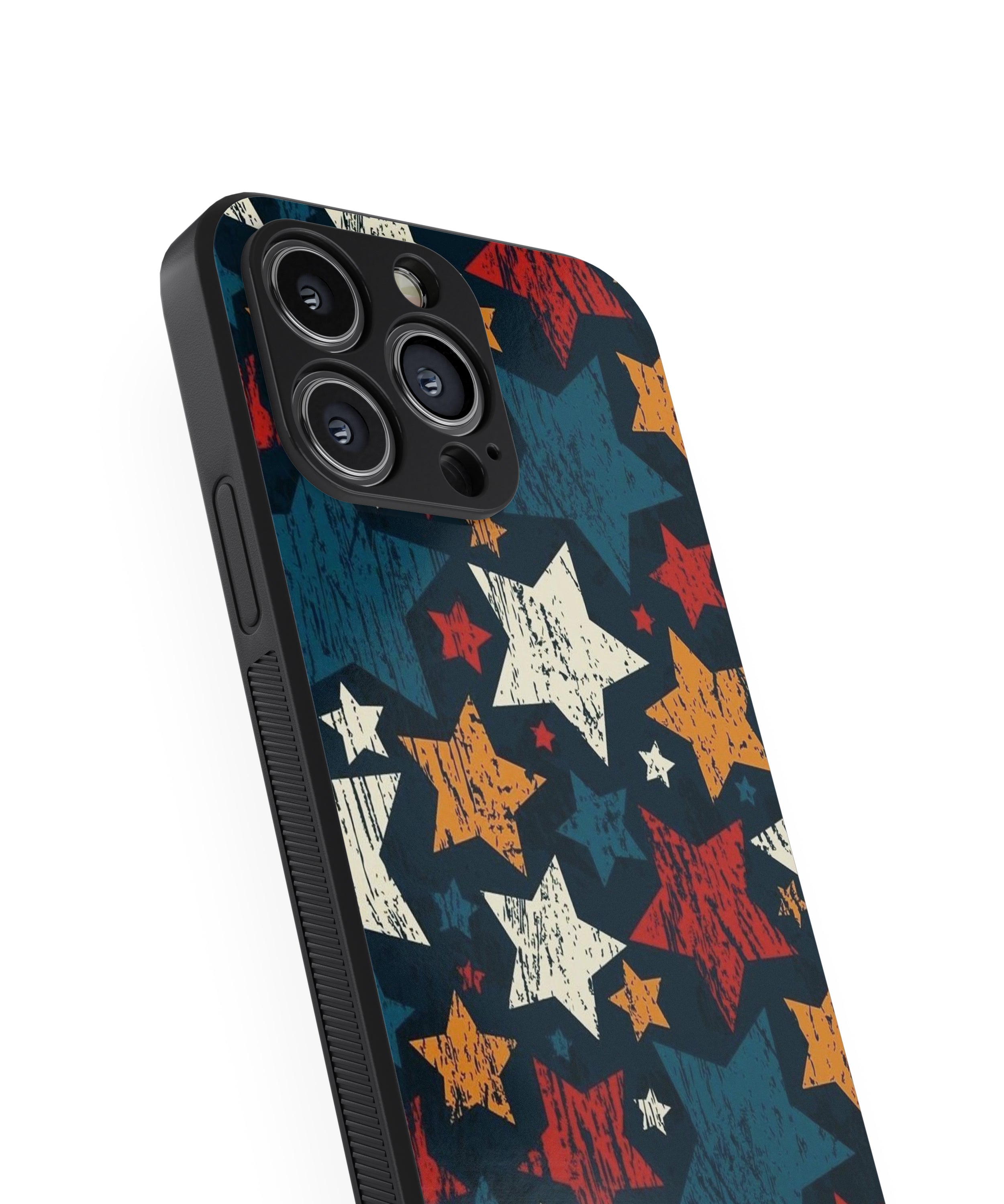 Dark Star Pattern Hybrid Metal TPU Case