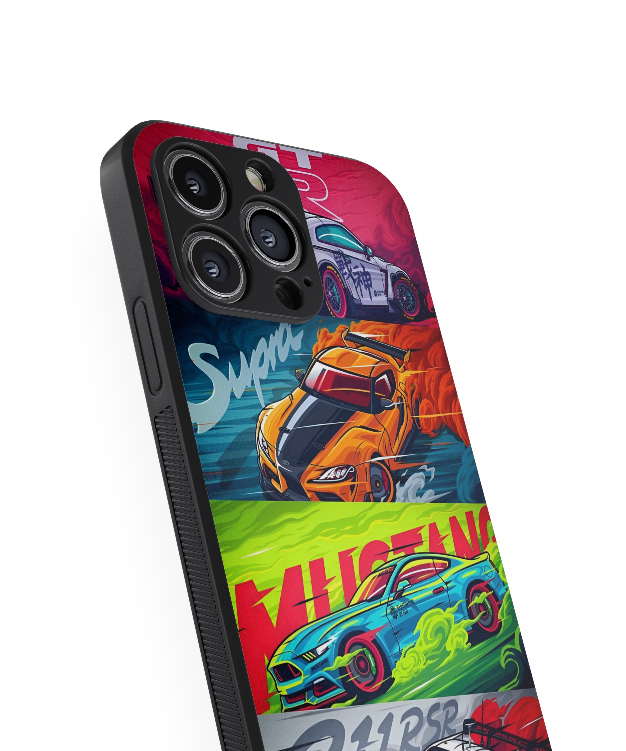 Mustang GT Supra 911 Hybrid Metal TPU Case