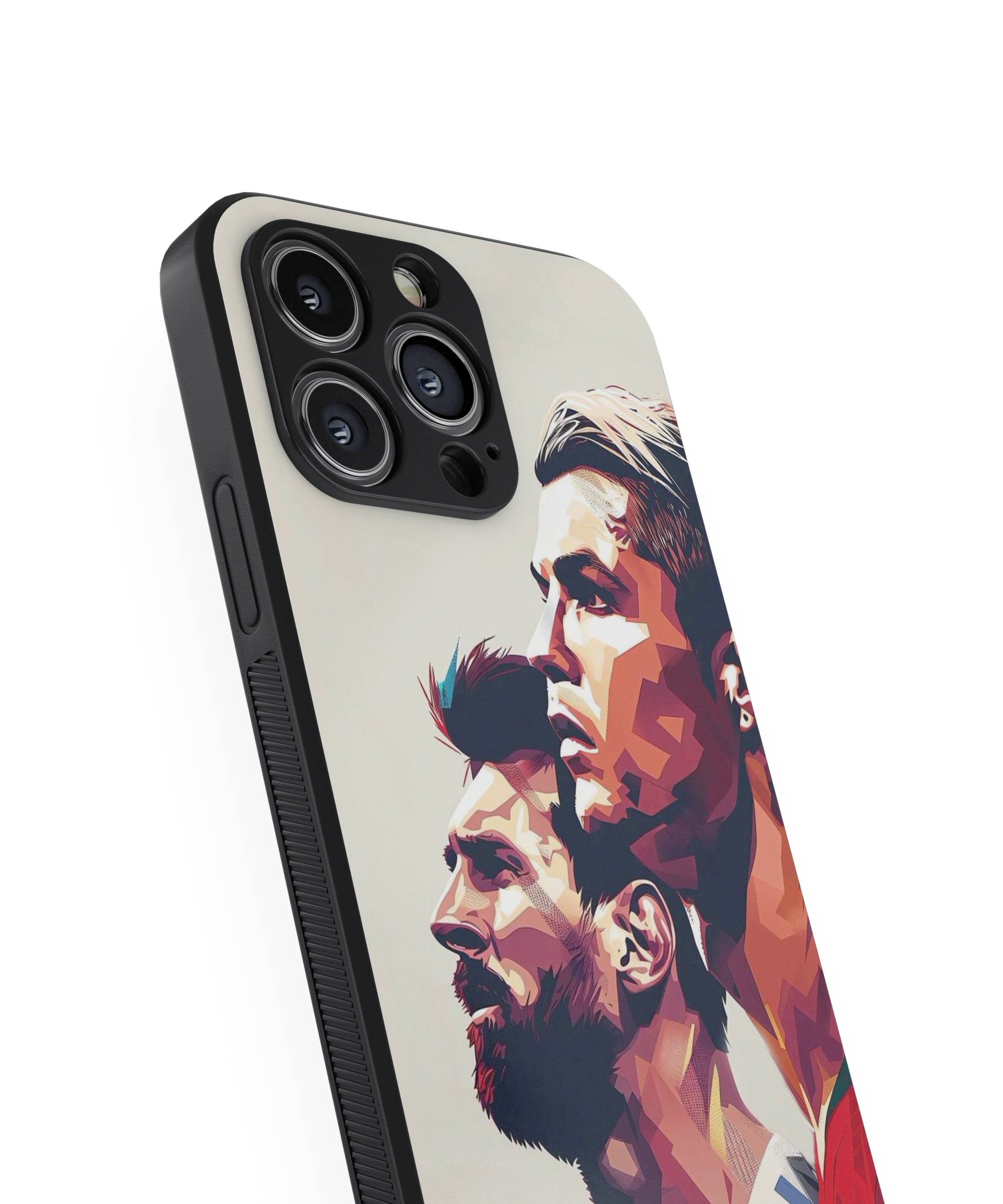 Ronaldo Messi Cartoon Hybrid Metal TPU Case