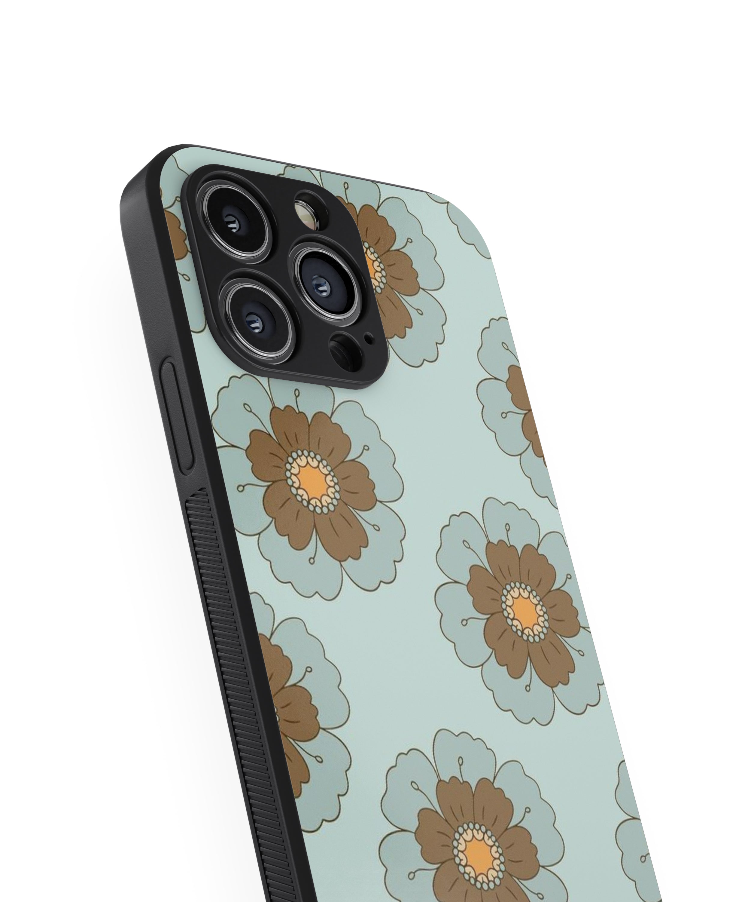 Butterfly Design Flower Hybrid Metal TPU Case