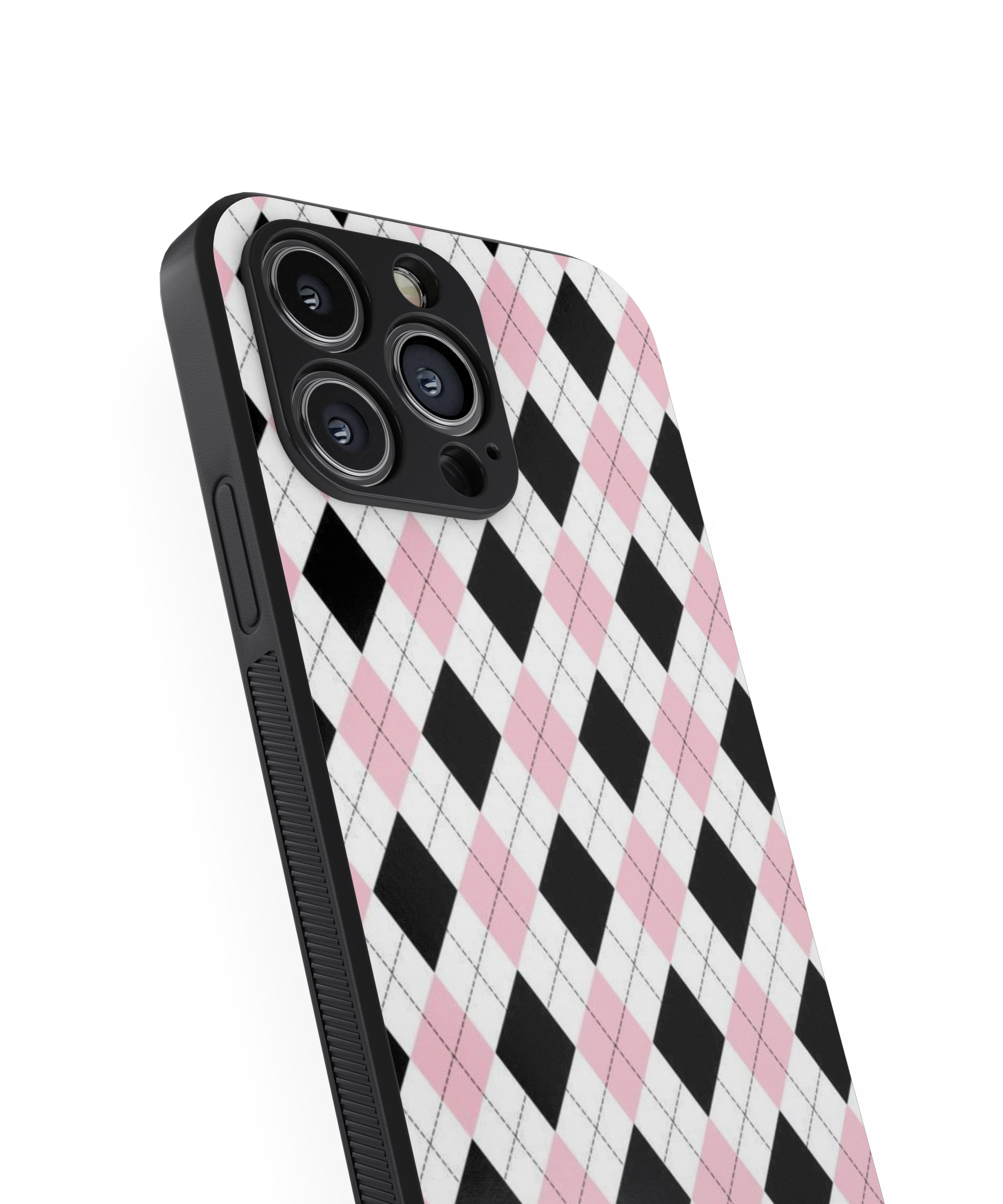 A Plaid Seamless Pattern Hybrid Metal TPU Case