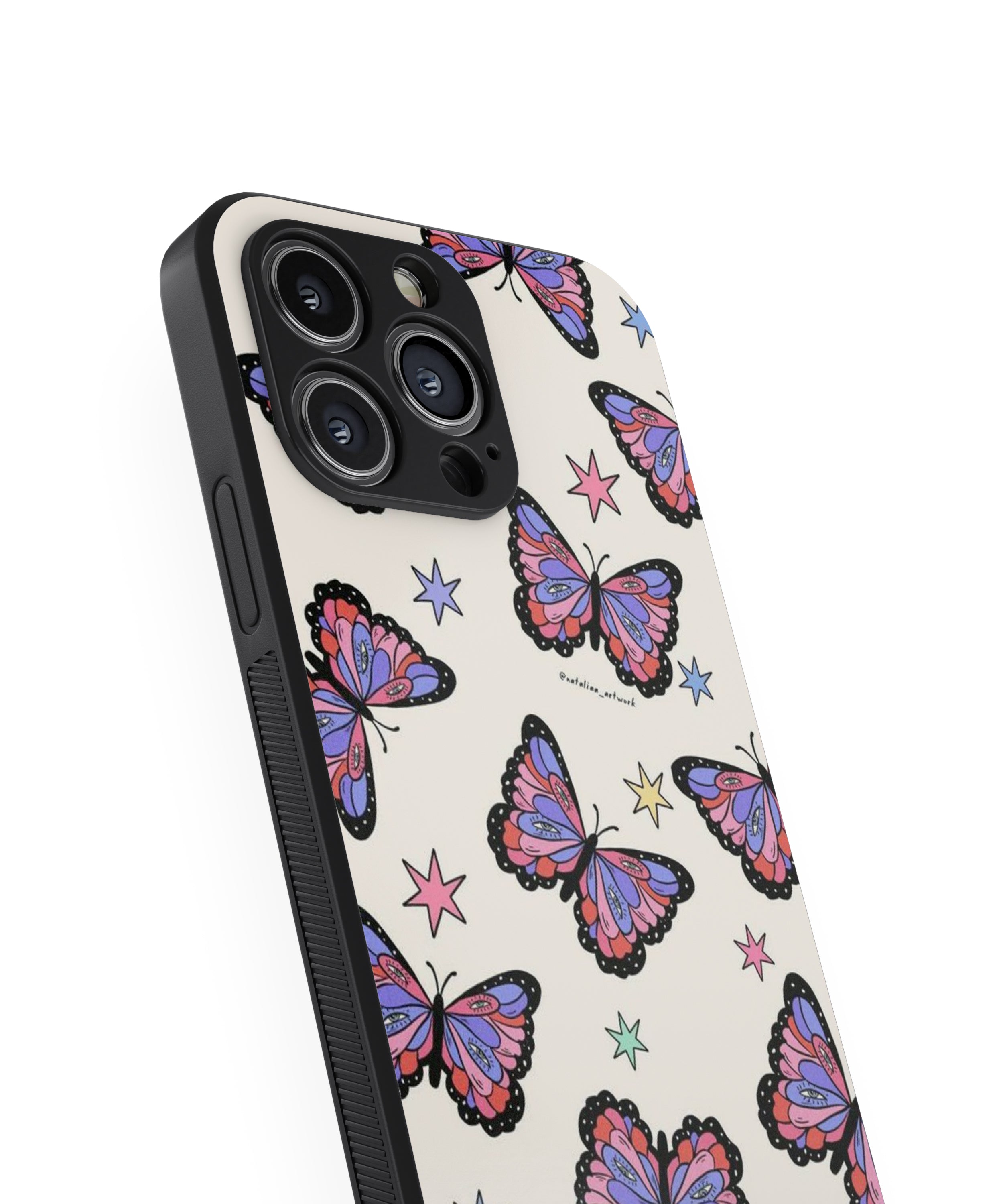 Butterfly & Star Hybrid Metal TPU Case