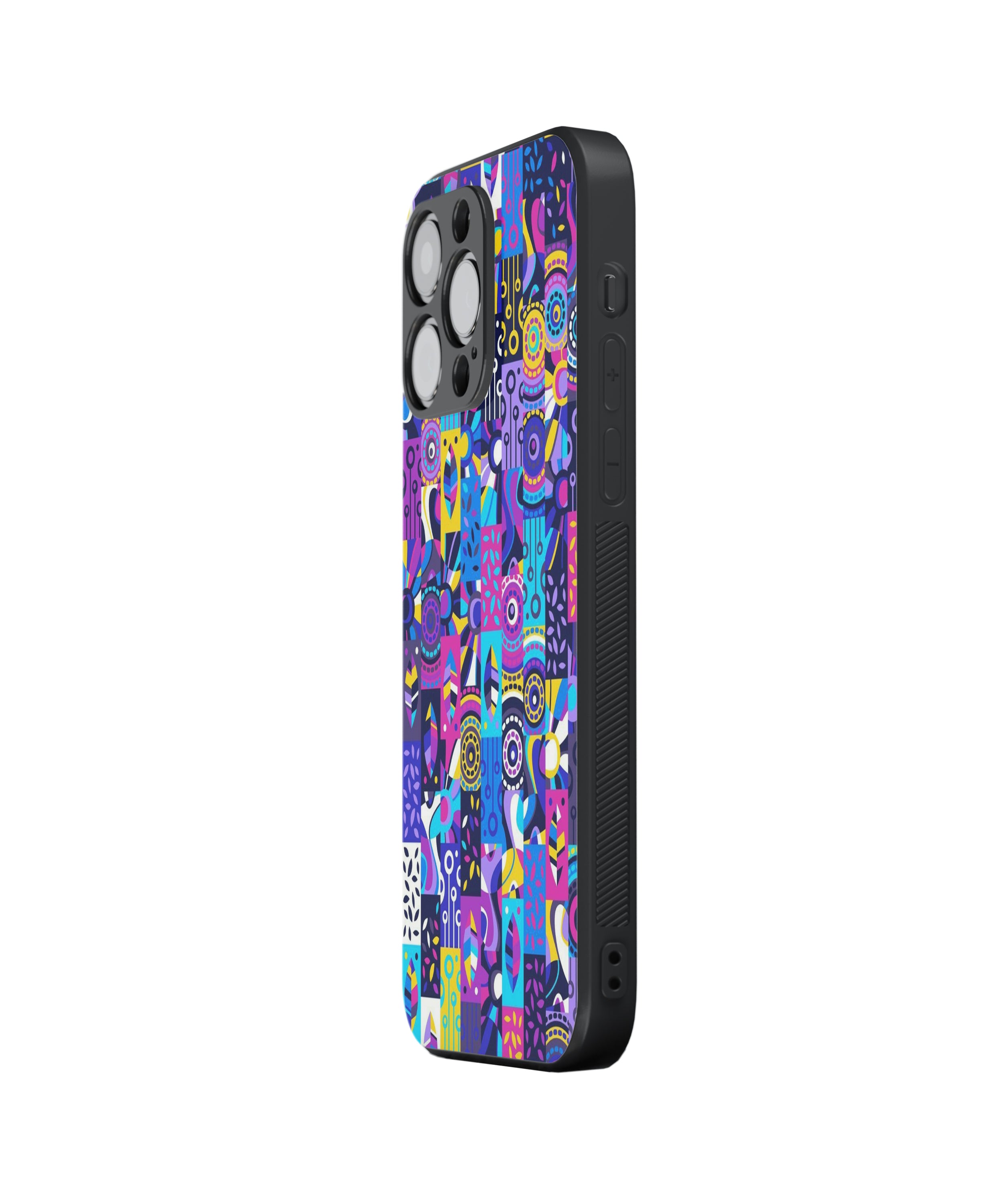 Bright & Vibrant Pattern Hybrid Metal TPU Case