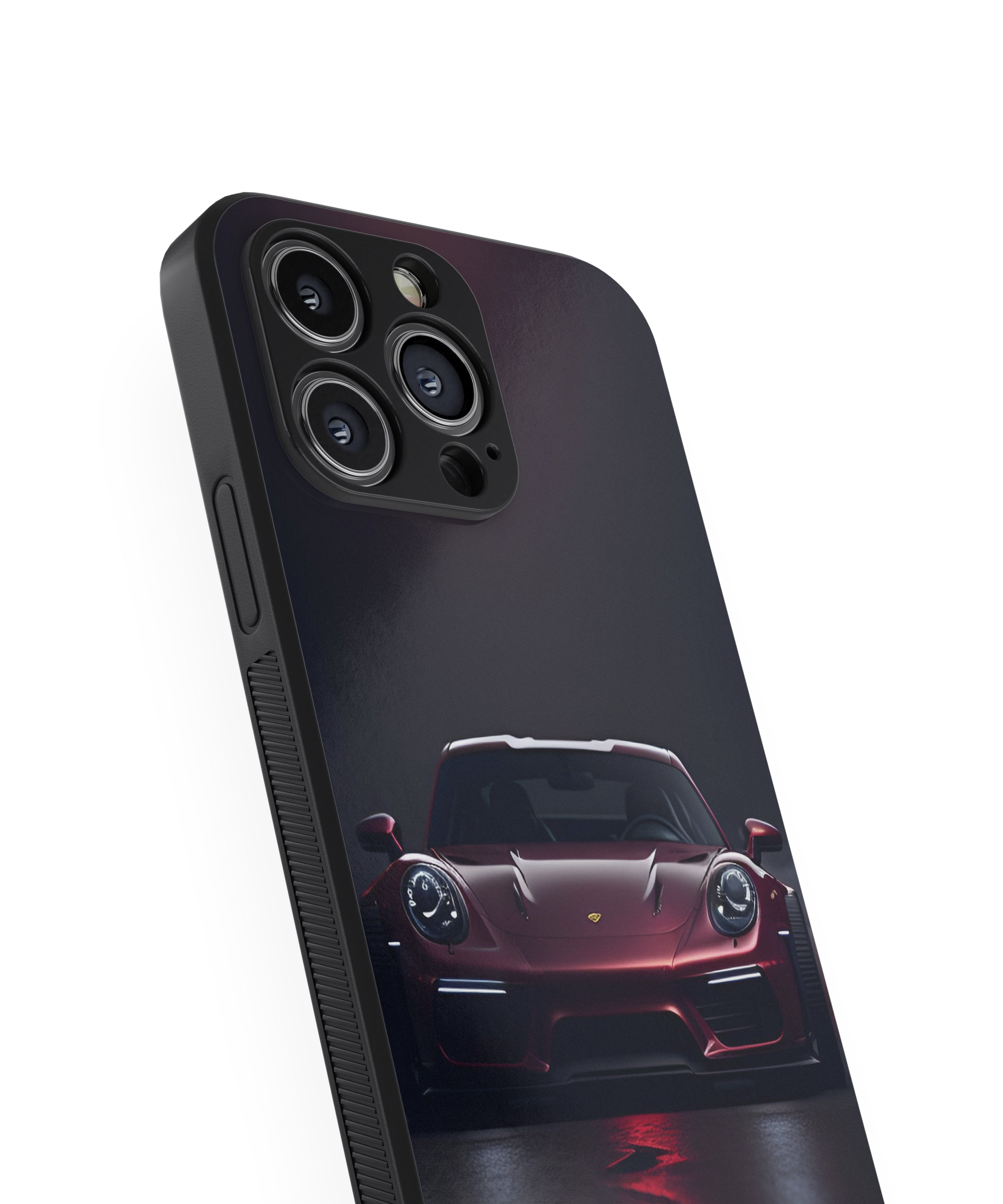 Porsche Red Hybrid Metal TPU Case