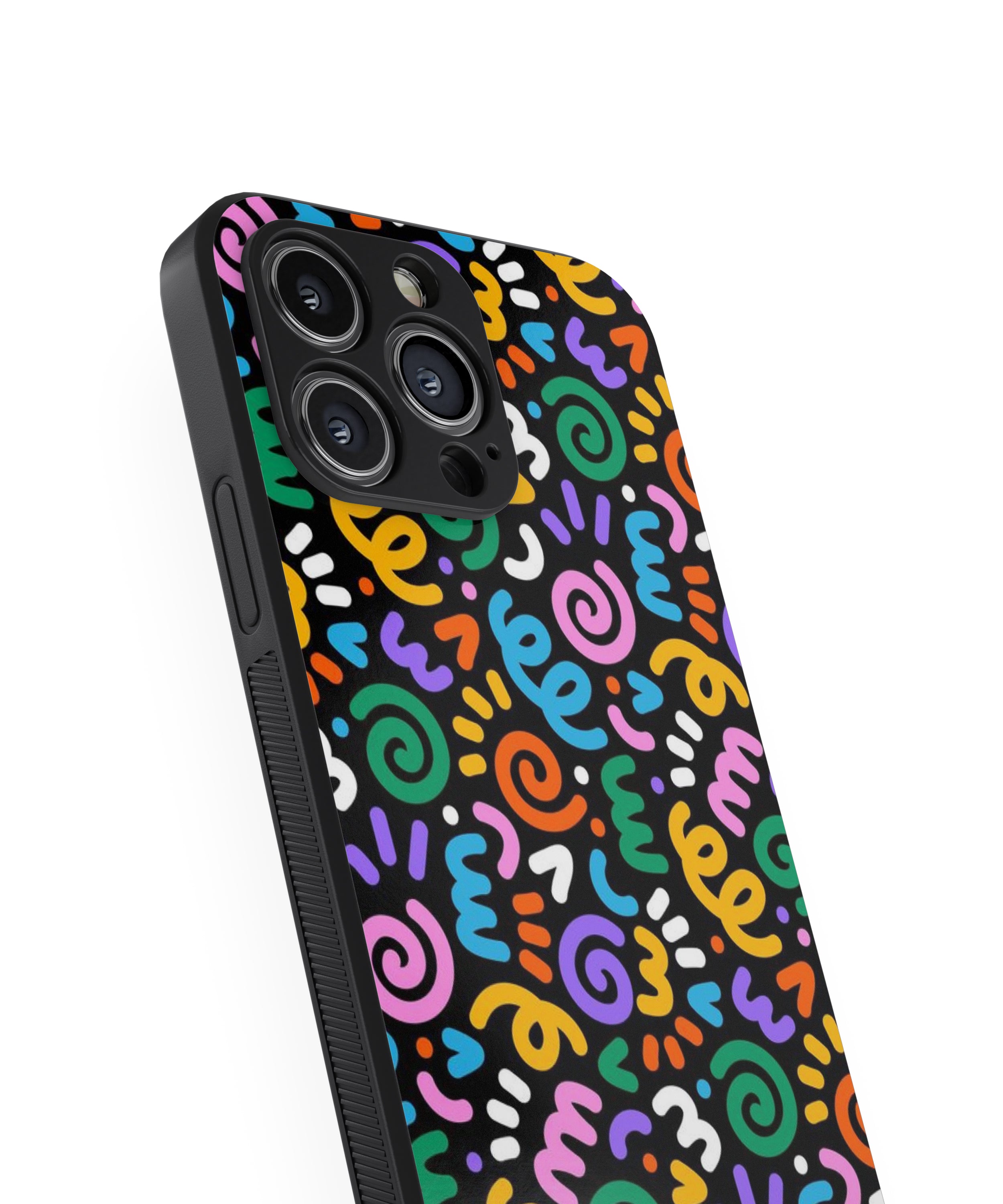 Colourful Pattern Hybrid Metal TPU Case