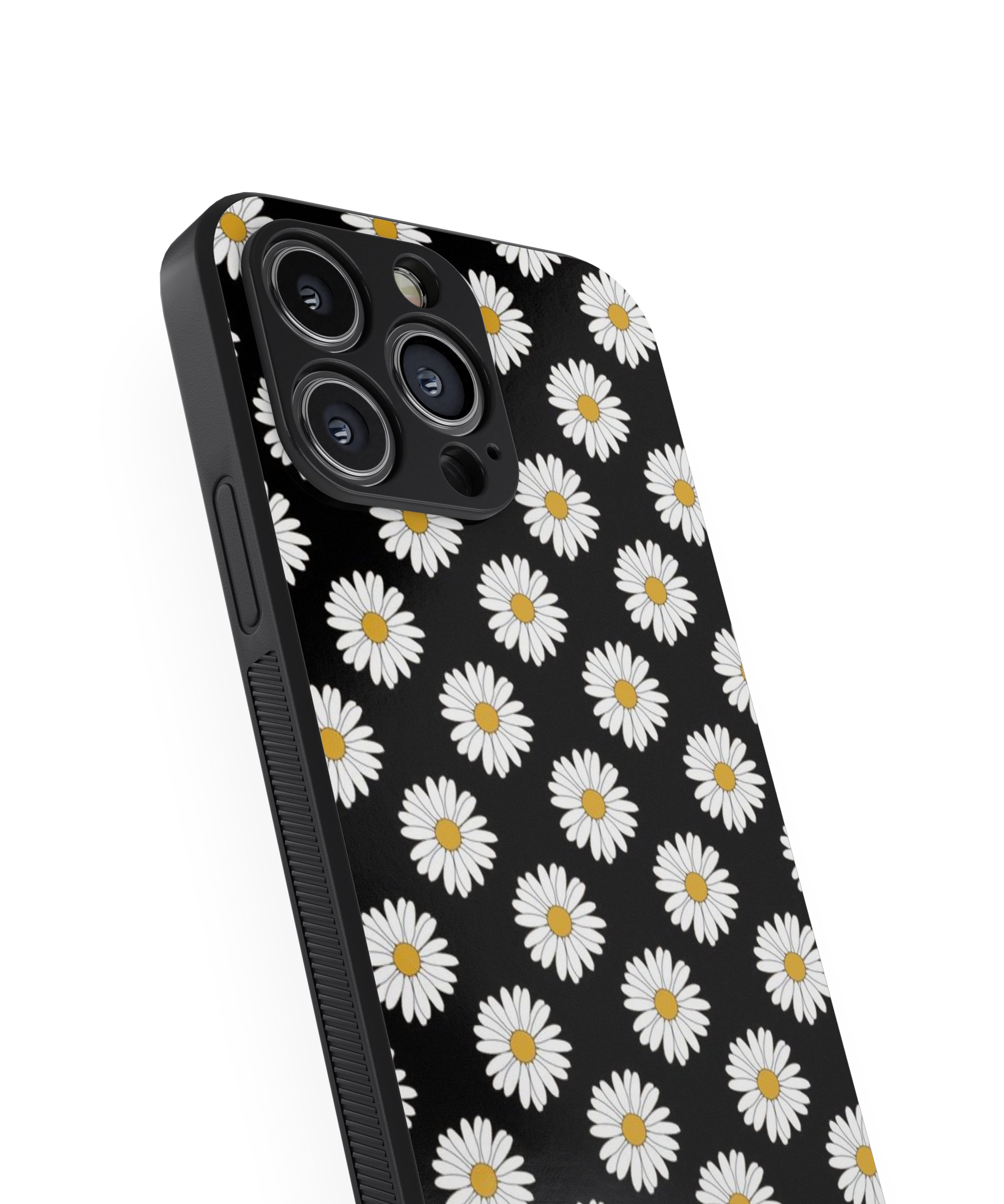 White Flower Hybrid Metal TPU Case