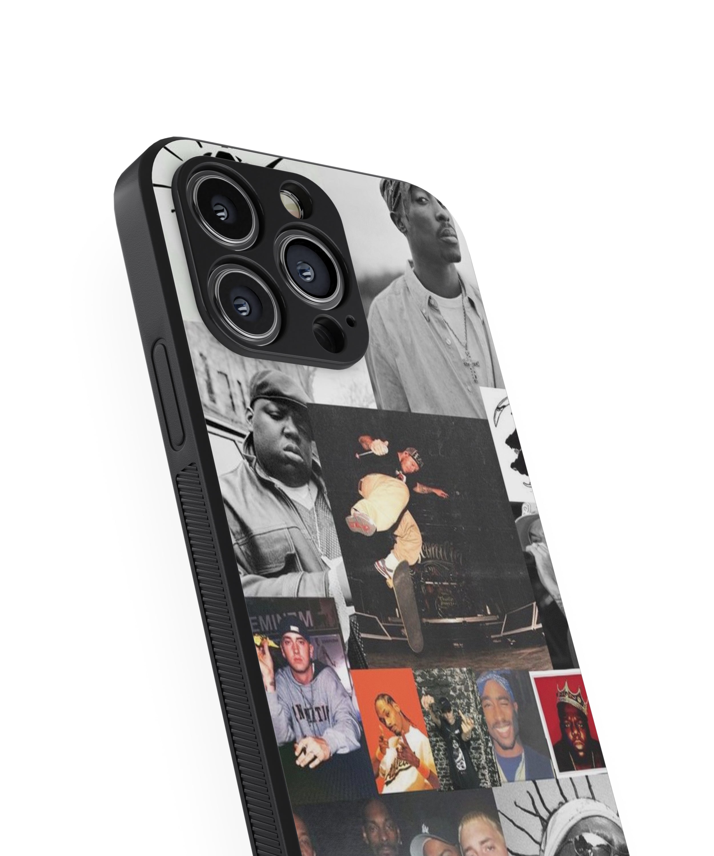 Black Hip Hop Hybrid Metal TPU Case