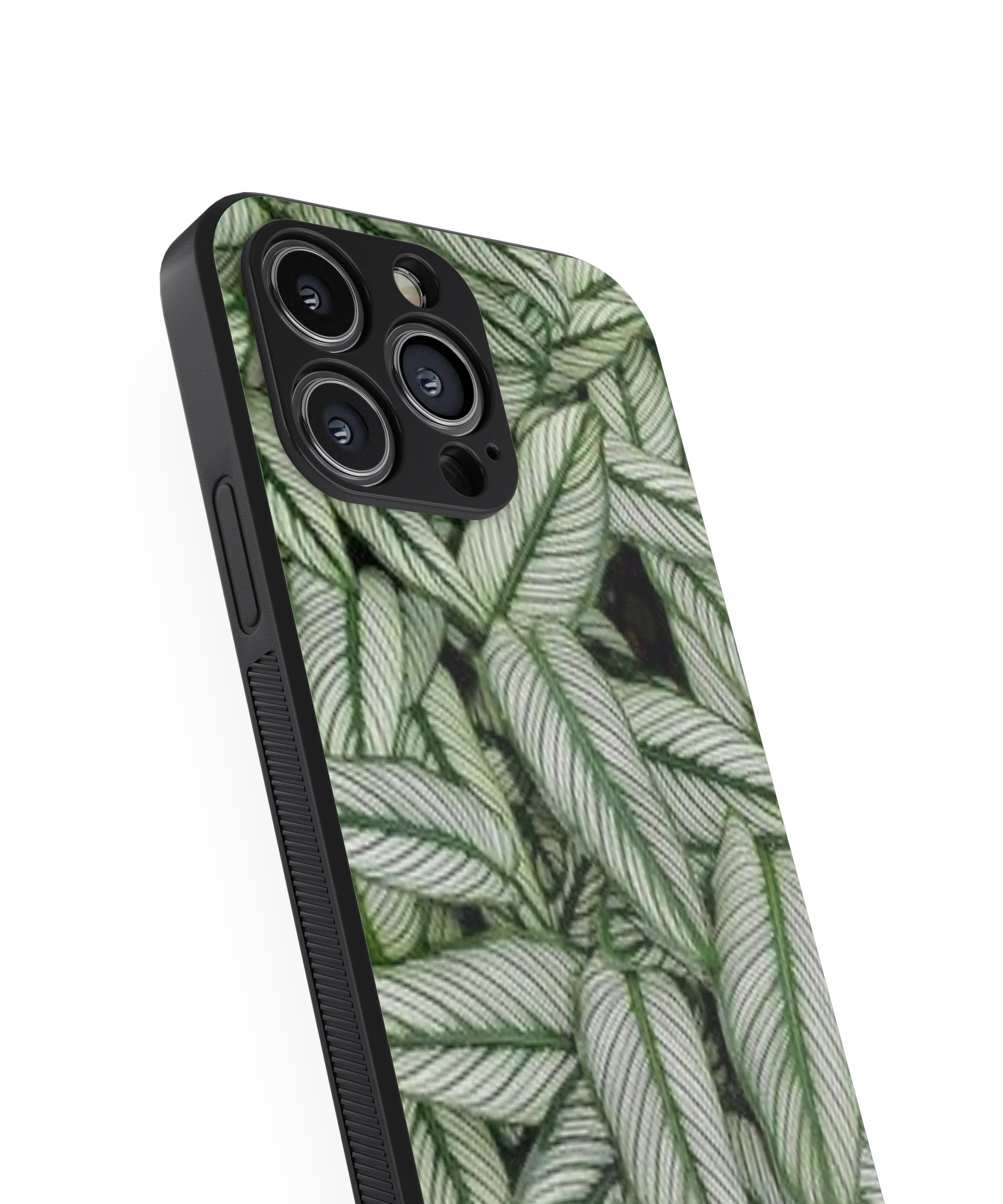 Leaf Pattern Hybrid Metal TPU Case