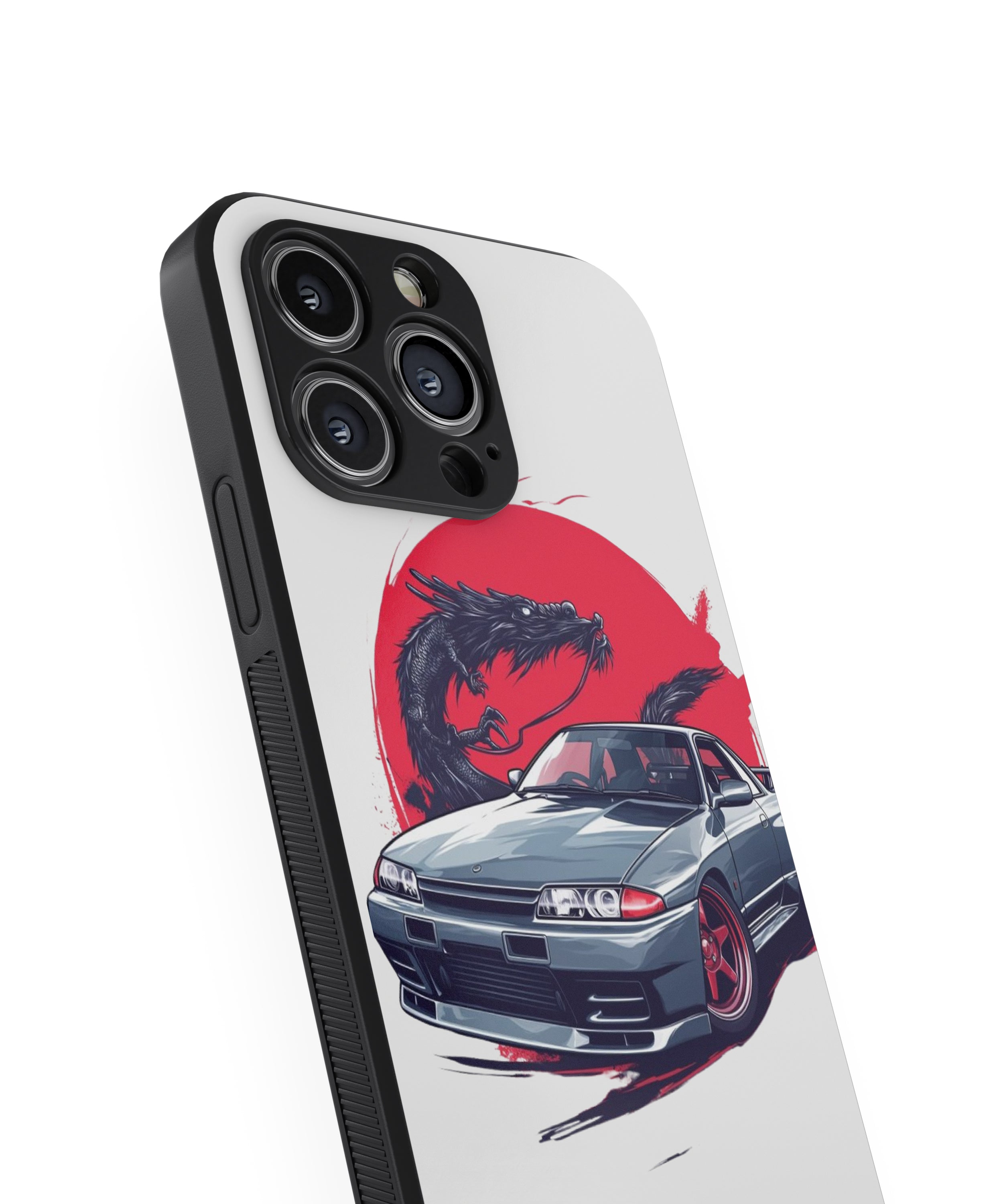 Dragon Gray Car Hybrid Metal TPU Case