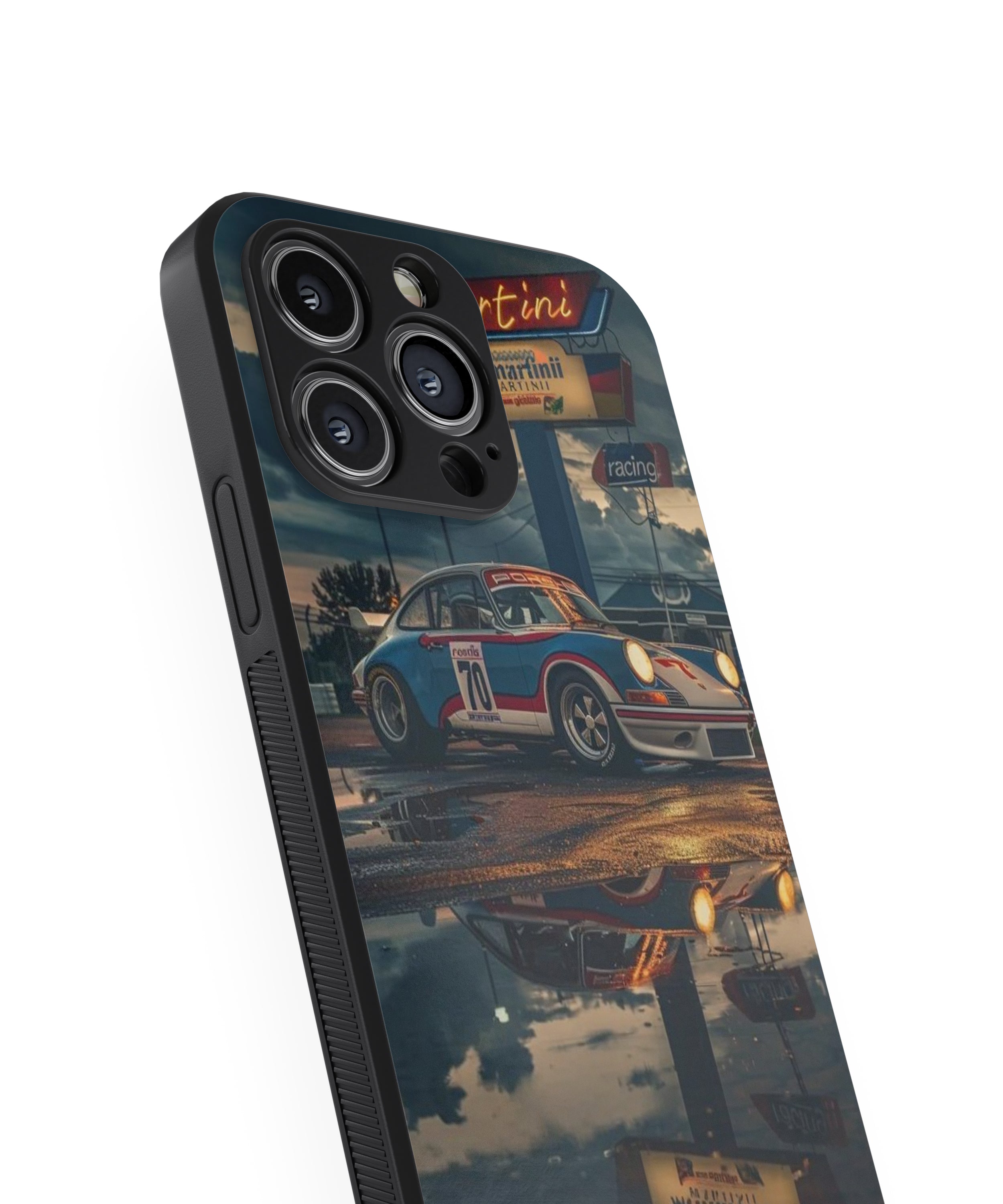 70 Racing Car Hybrid Metal TPU Case